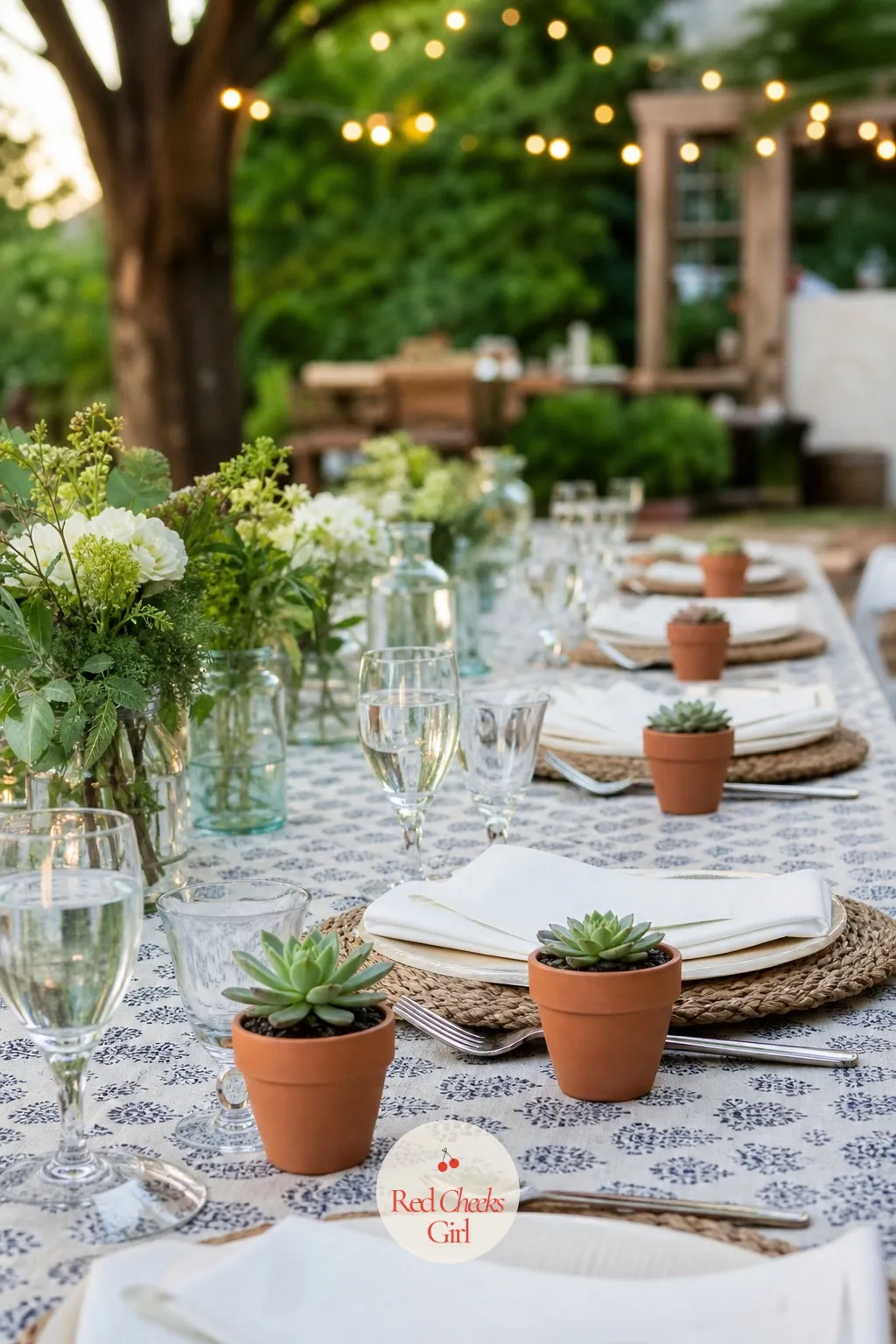 Mini Potted Succulent at Each Place — A place card alone leaves the setting feeling a little bare once the food arrives. Minimalist wedding table decor