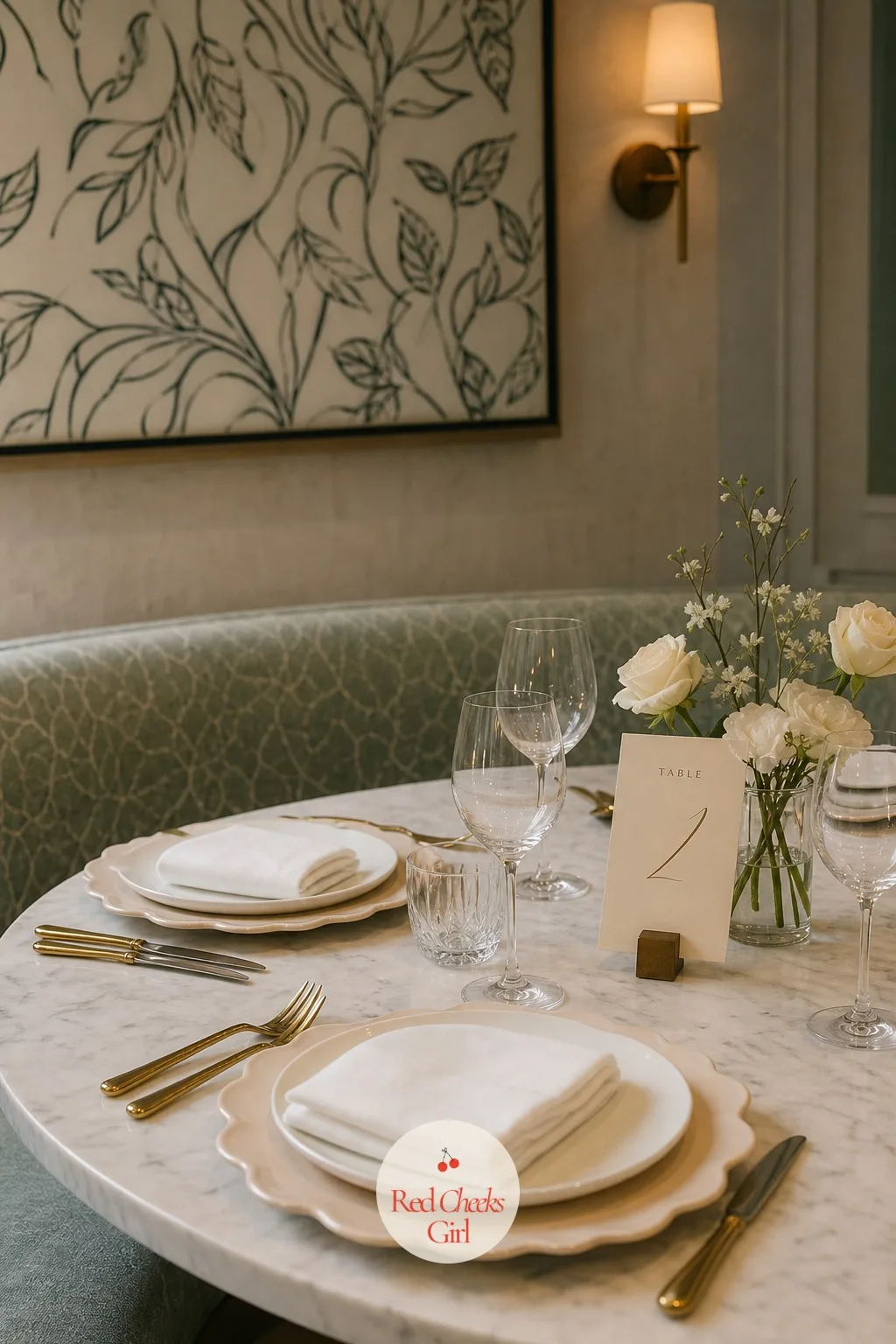 Scalloped Edge Charger Plates — Every other charger plate in the venue's rental catalogue has a straight hard edge. Minimalist wedding table decor