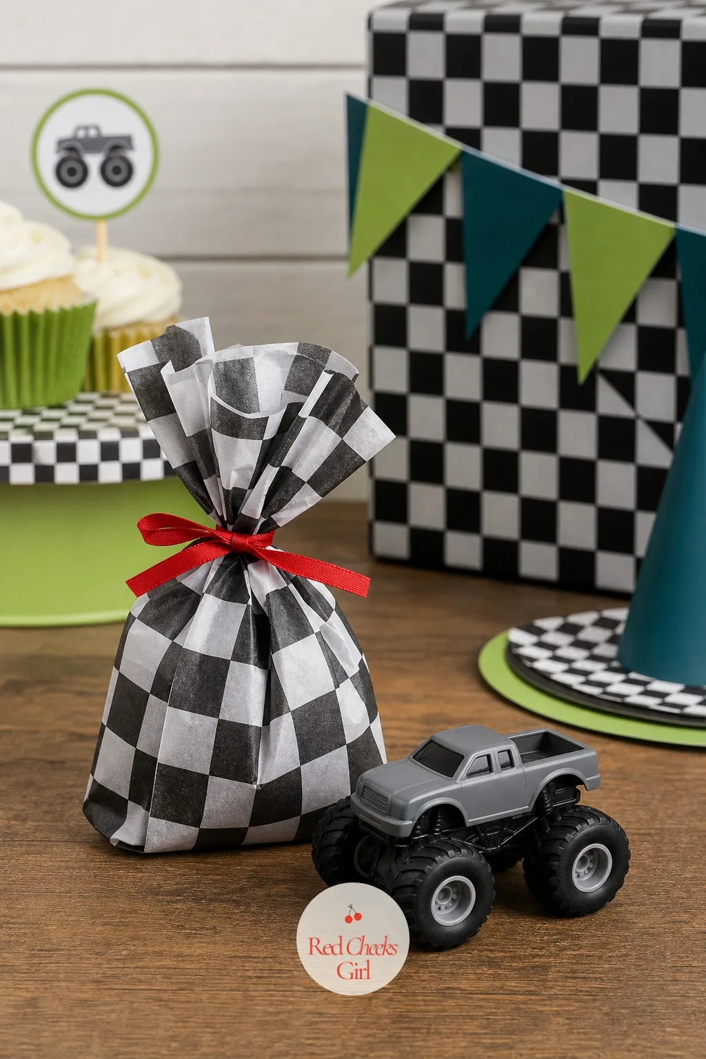 Pocket-Size Diecast Truck Favor — One small truck, wrapped well, outperforms a bag of mixed candy every time. Monster truck birthday party ideas