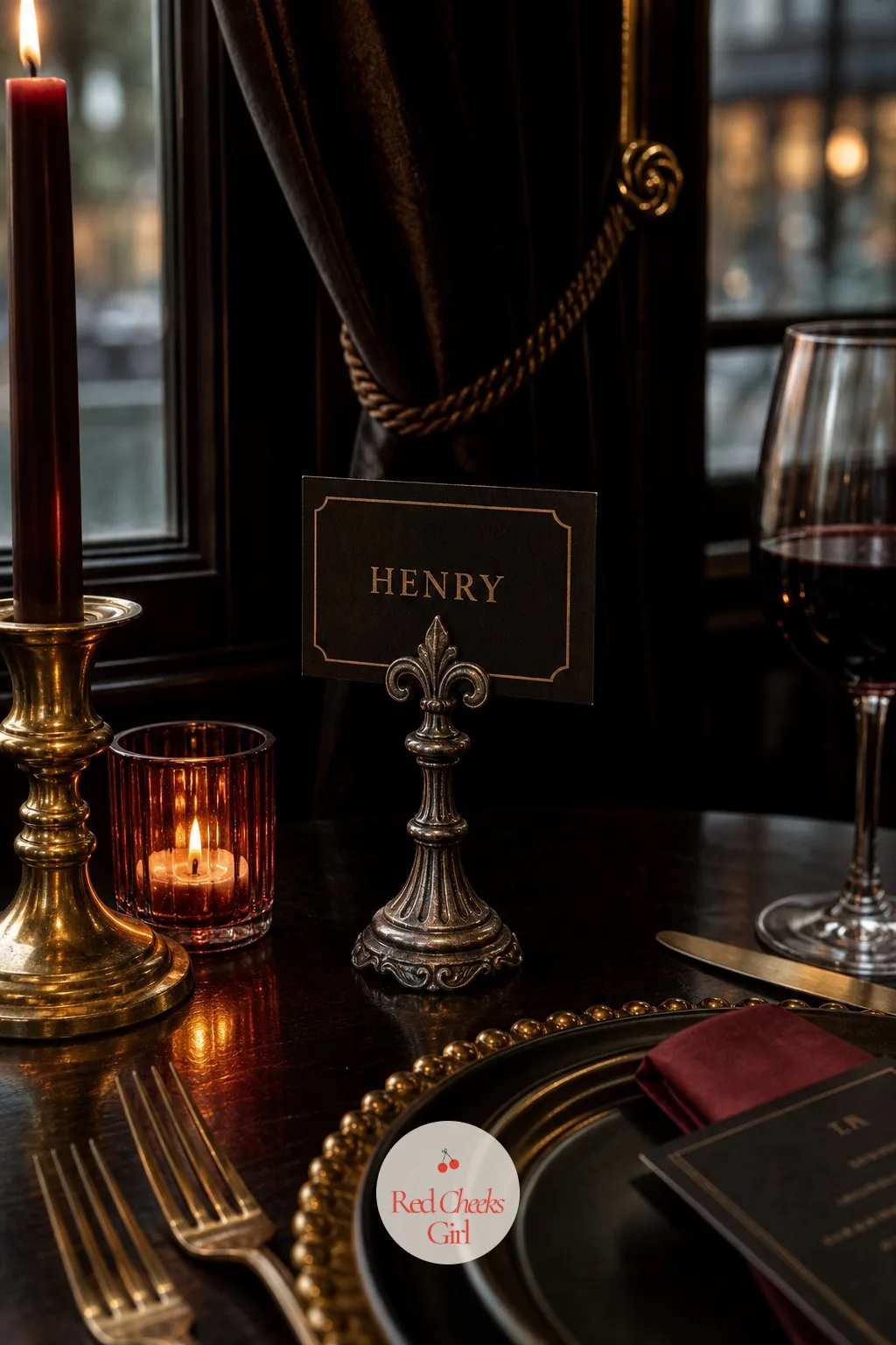Place Card Holders in Antique Pewter — Naming each guest at their seat is a small gesture that still needs somewhere to stand, and a plain paper fold tends to