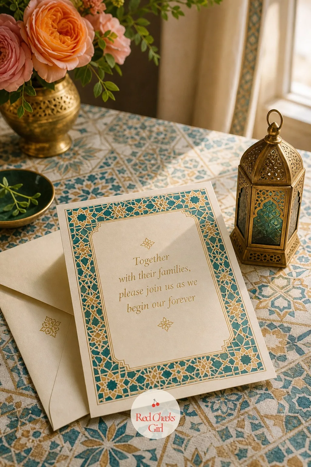 The Invitation — The invitation arrives before any of this is built, so it has to promise the whole day in one envelope. Moroccan wedding