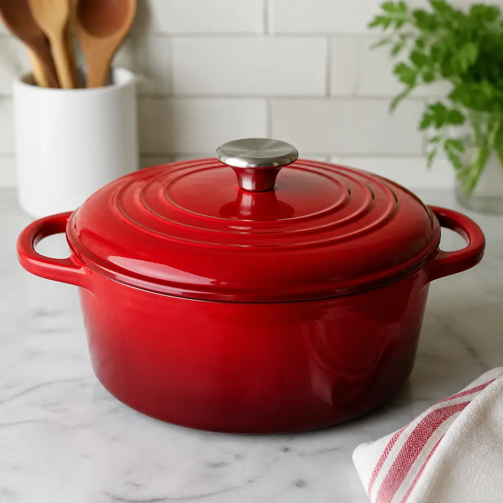 Enameled Dutch Oven — A heavy enameled pot built for the slow braises and soups that make a house smell like Christmas. Mother in law christmas gift ideas