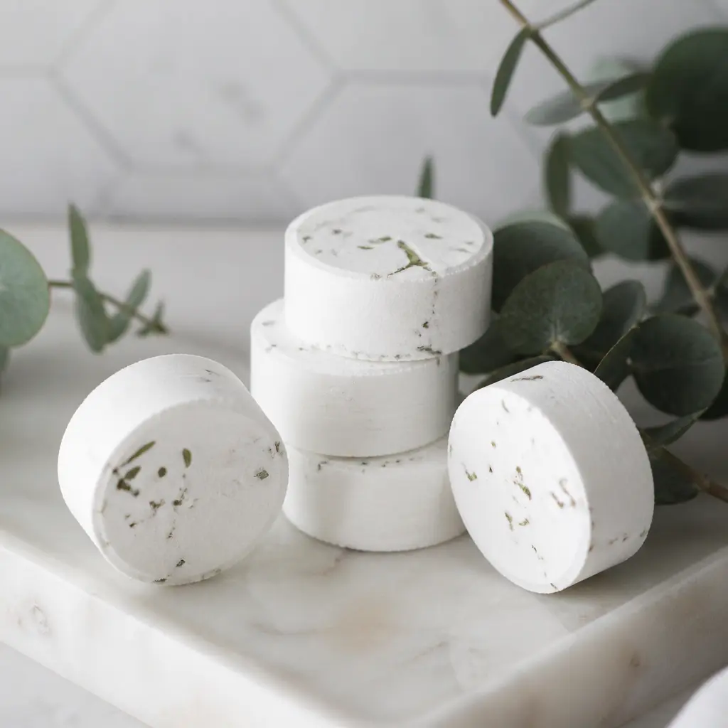 Eucalyptus Shower Steamers — A set of fizzing shower tablets that release eucalyptus steam the second hot water hits them. Mother in law christmas gift ideas