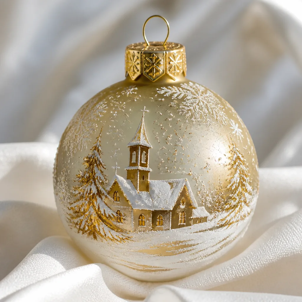 Hand Painted Glass Ornament — A single glass ornament, hand painted with a simple design, meant to join the collection she already has. Mother in law christmas