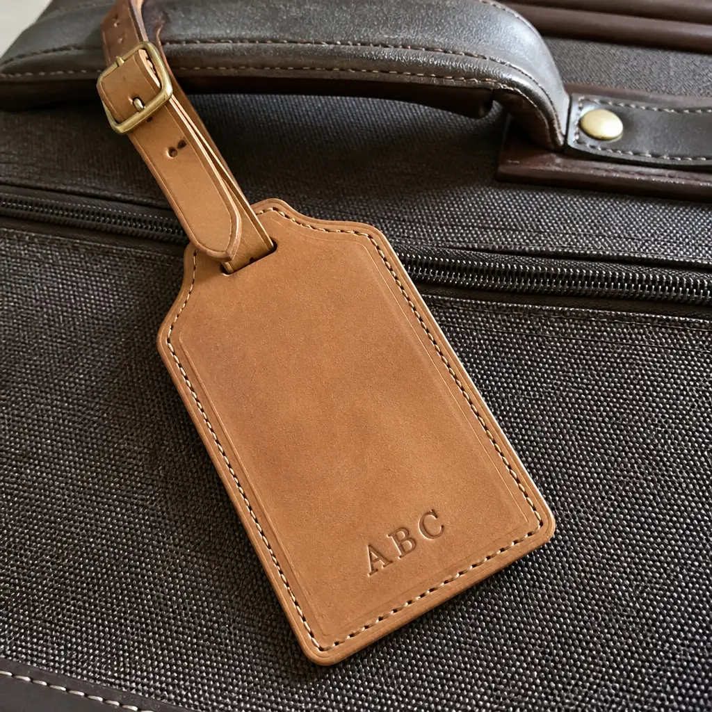 Monogrammed Luggage Tag — A leather luggage tag stamped with her initials, built to survive more than one trip through baggage claim. Mother in law christmas