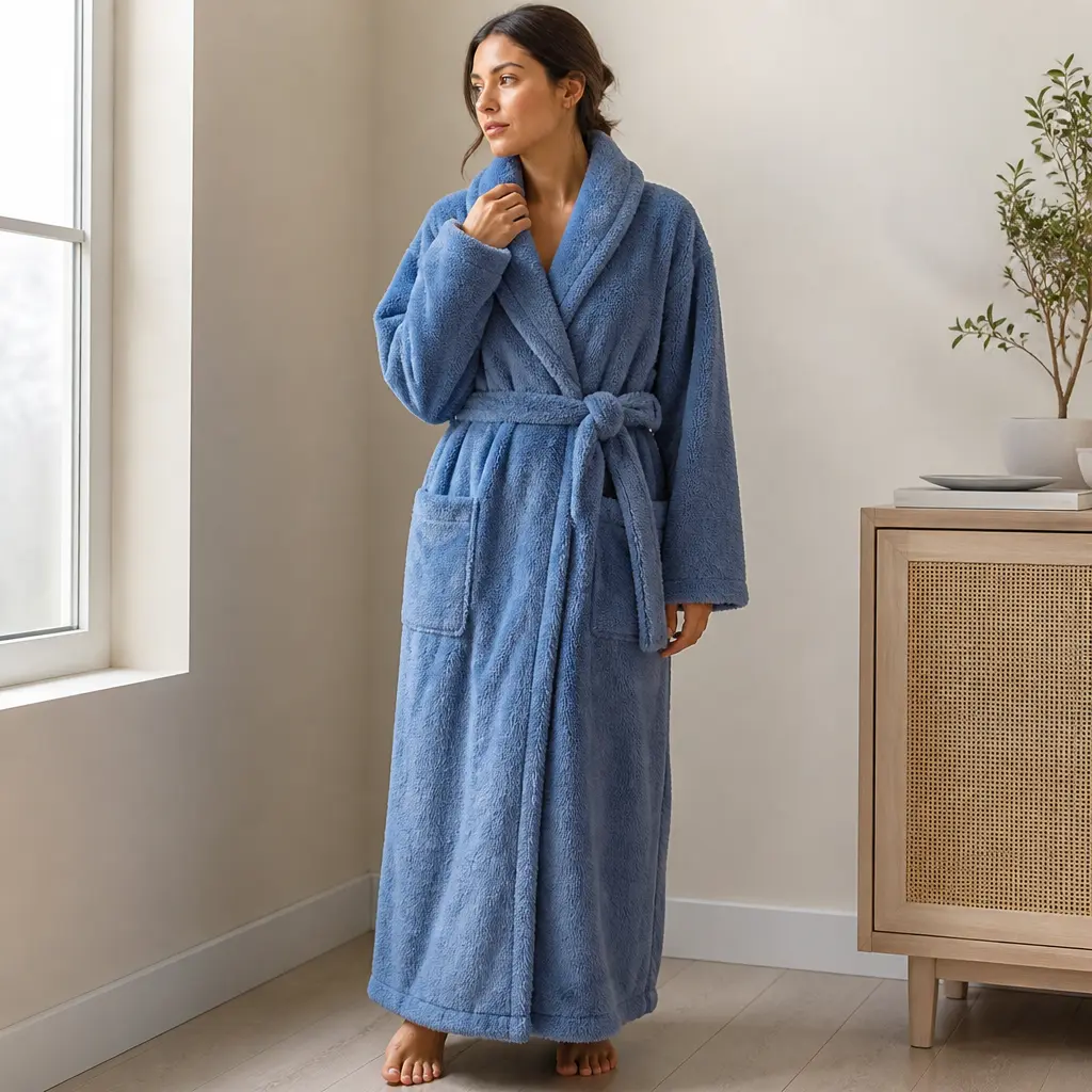 Plush Bathrobe — A long, heavyweight robe in a soft fleece, the kind she will reach for before her morning coffee. Mother in law christmas gift ideas