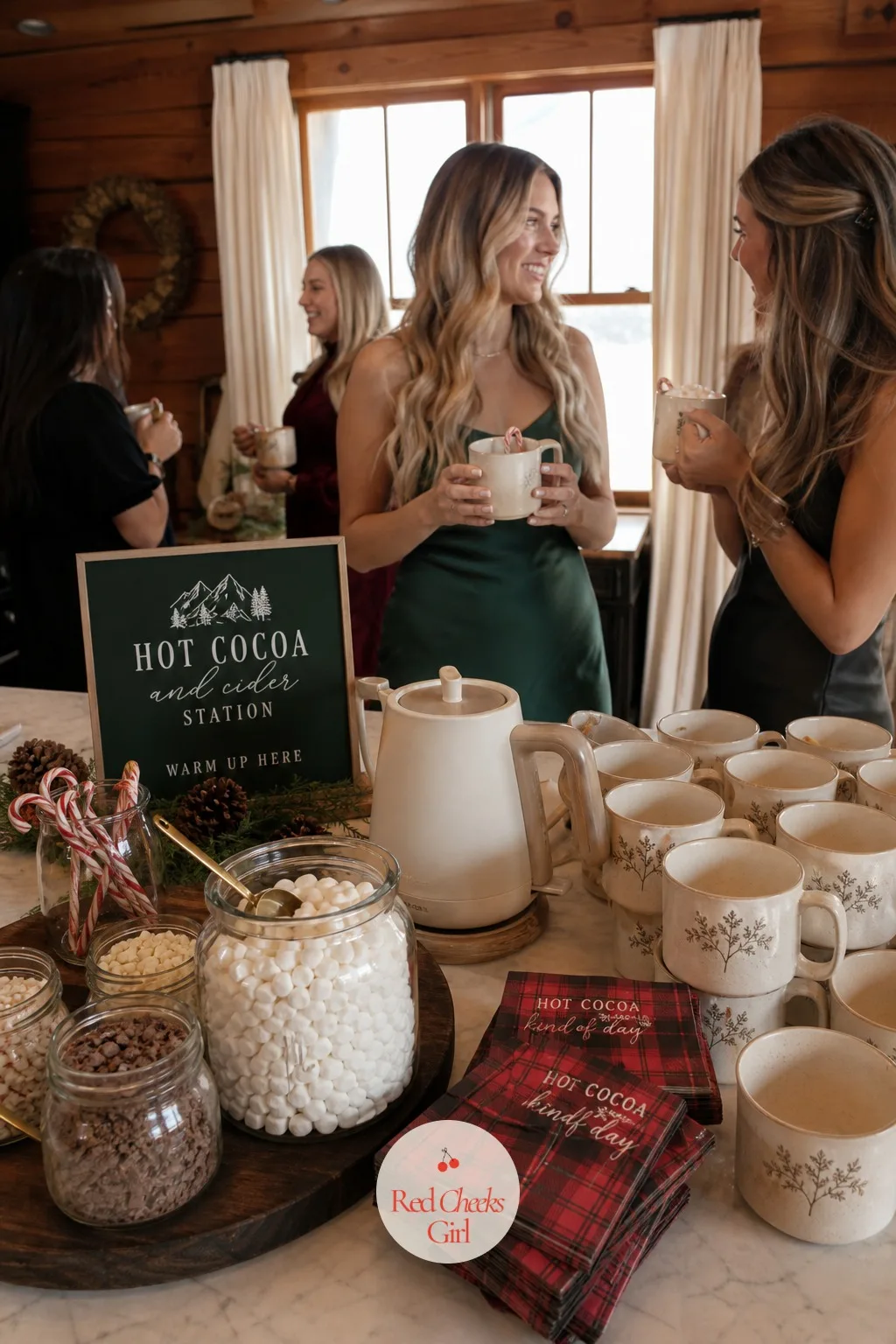A Hot Cocoa And Cider Station — If the evenings run cool, give the fire circle something warm to carry back from the kitchen. Mountain bachelorette party theme