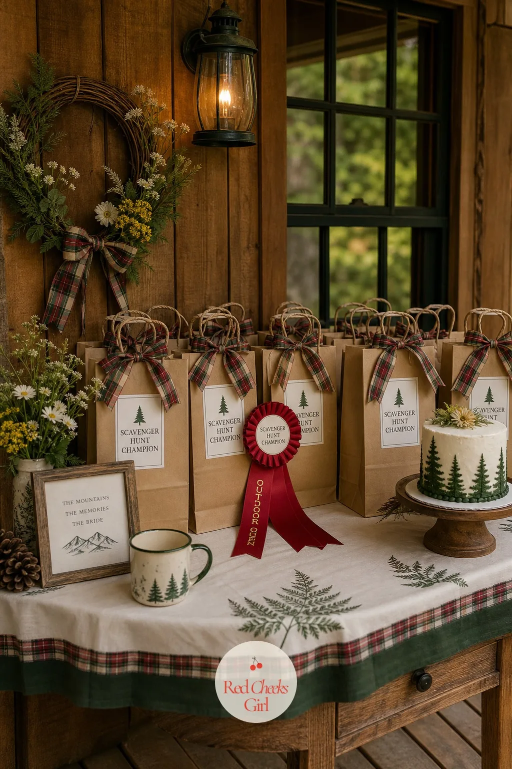 A Prize Table For The Scavenger Hunt Winners — Nobody plays quite as hard without something small waiting at the finish line. Mountain bachelorette party theme