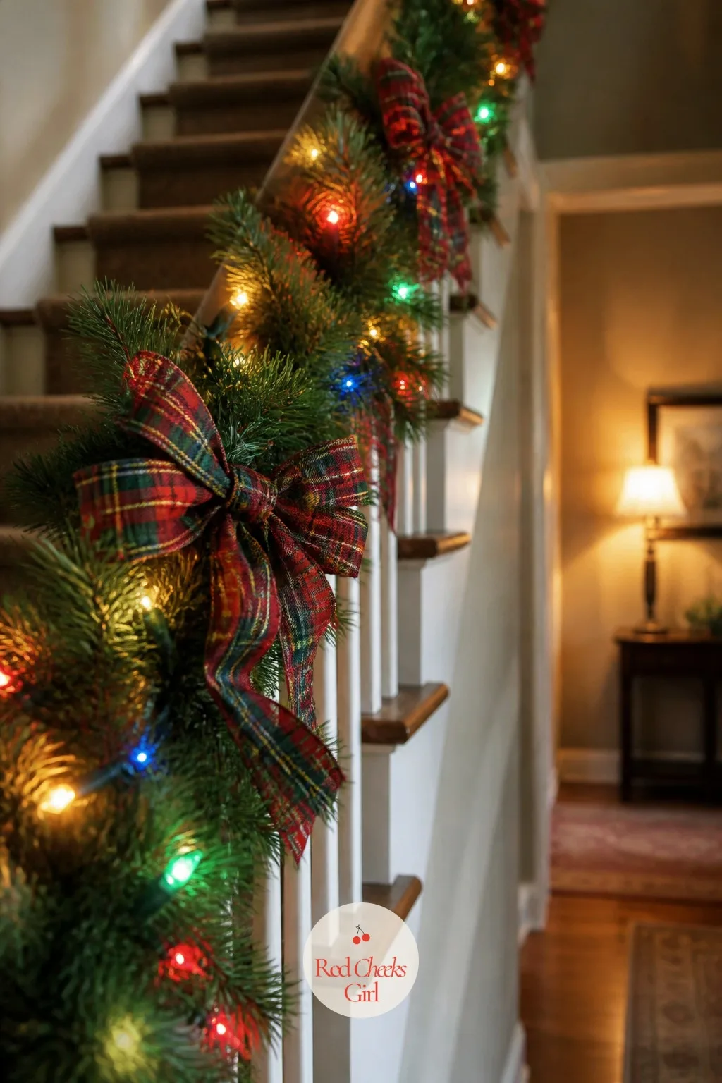 The Staircase Banister — A bare staircase is the single biggest missed opportunity in the house, since every guest climbs it or at least glances up it on the