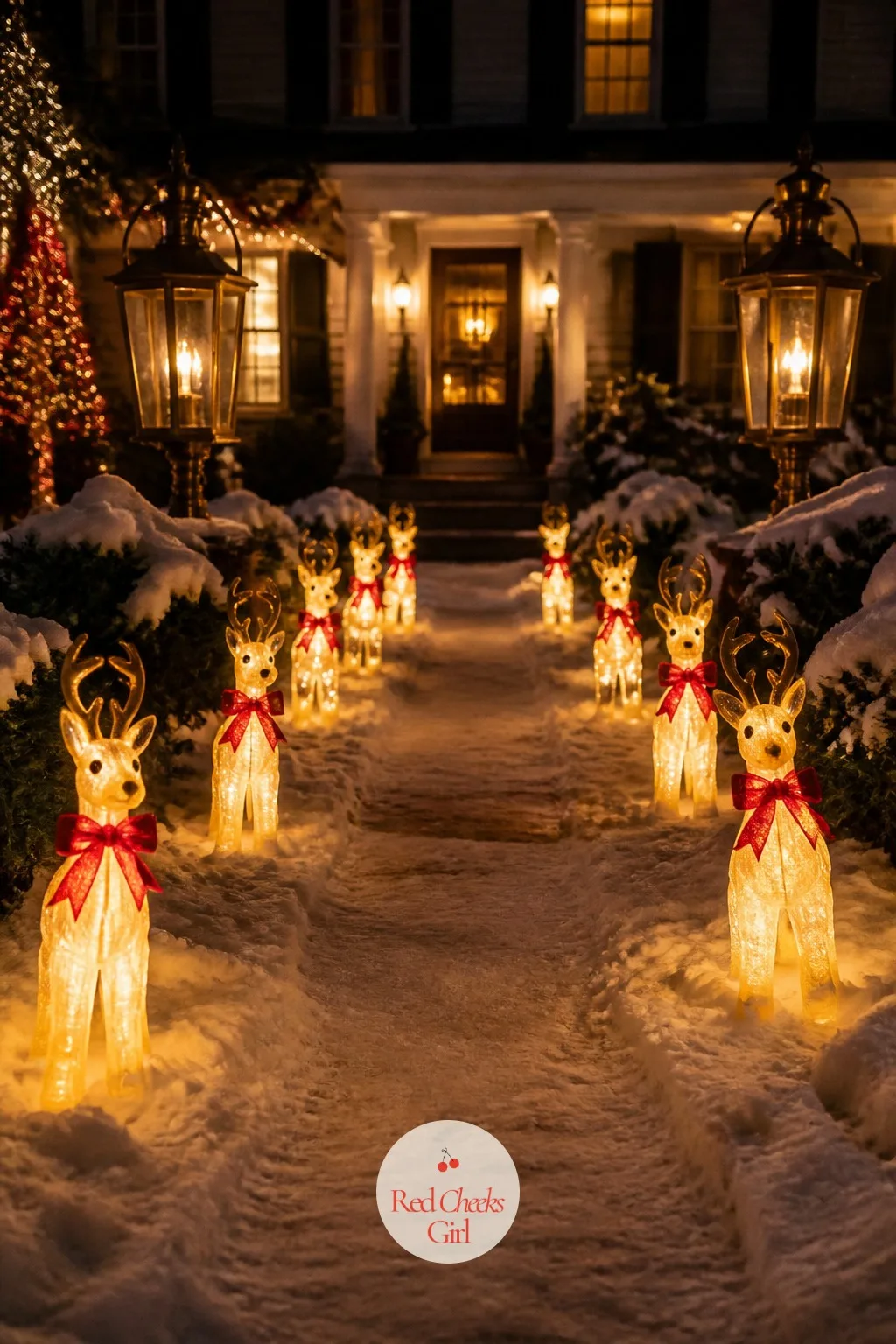 The Walkway Blow Molds — There is a particular late-80s suburban magic to a plastic reindeer glowing from the inside, and no amount of modern minimalist