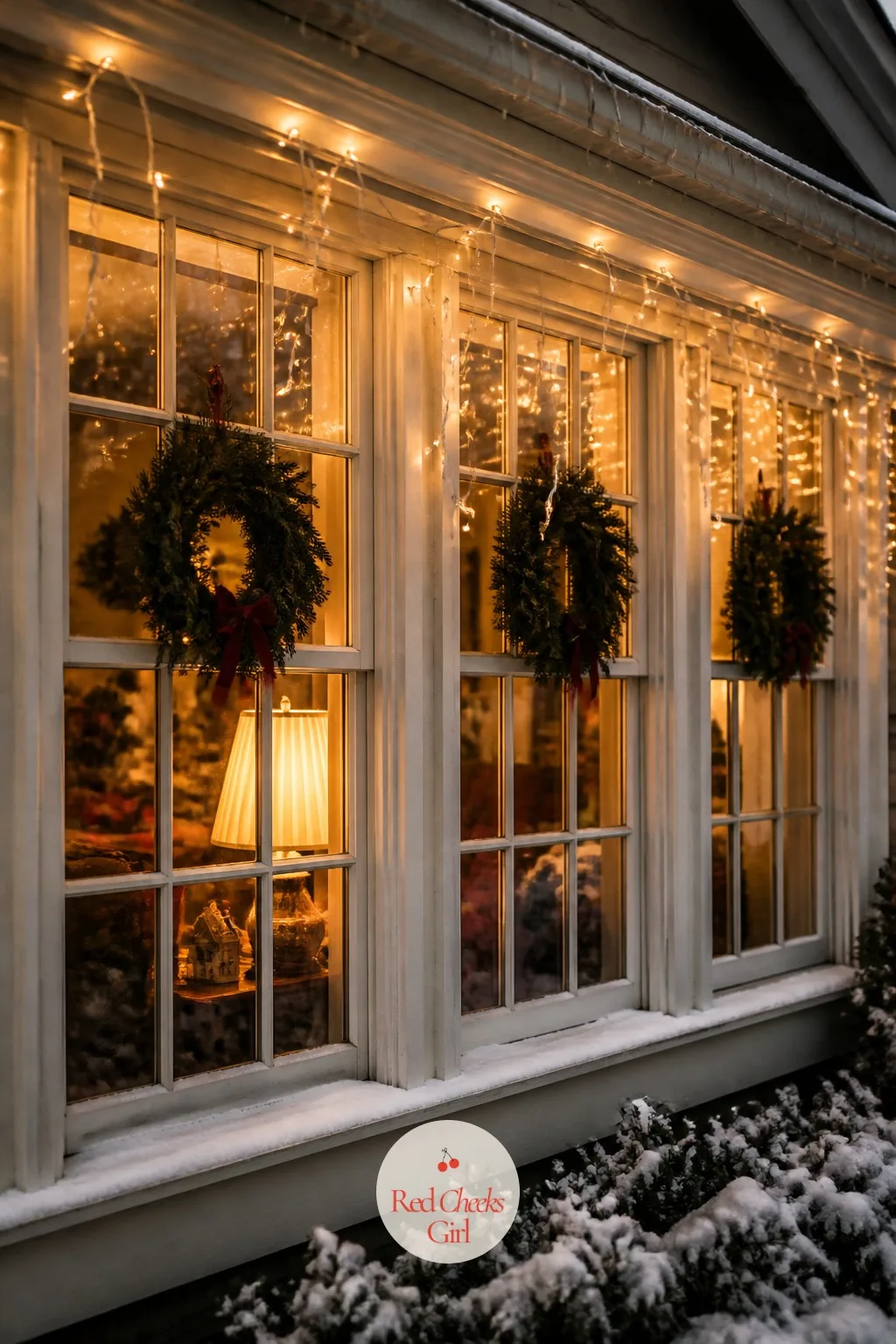 The Window Light Outline — From the street, a house glows best when the windows frame it, not just the roofline. National lampoon christmas vacation