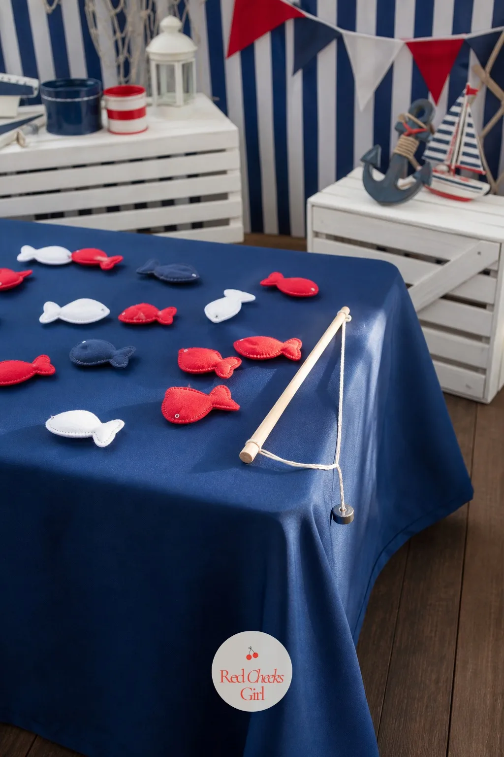 The Magnetic Fishing Dock — Fish keep showing up in this theme for a reason: they are endlessly easy to make and endlessly easy to catch. Nautical birthday