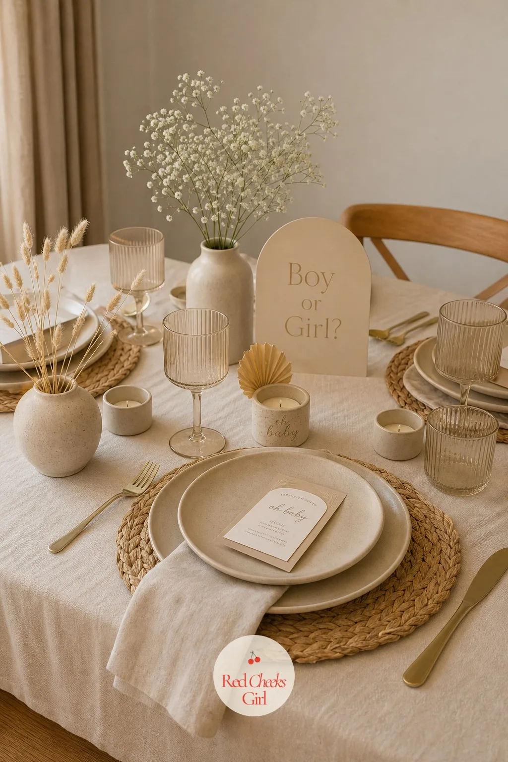 Beige on Beige Monochrome Table — A table where everything sits somewhere between oatmeal and sand sounds like it could read flat, but texture does the work