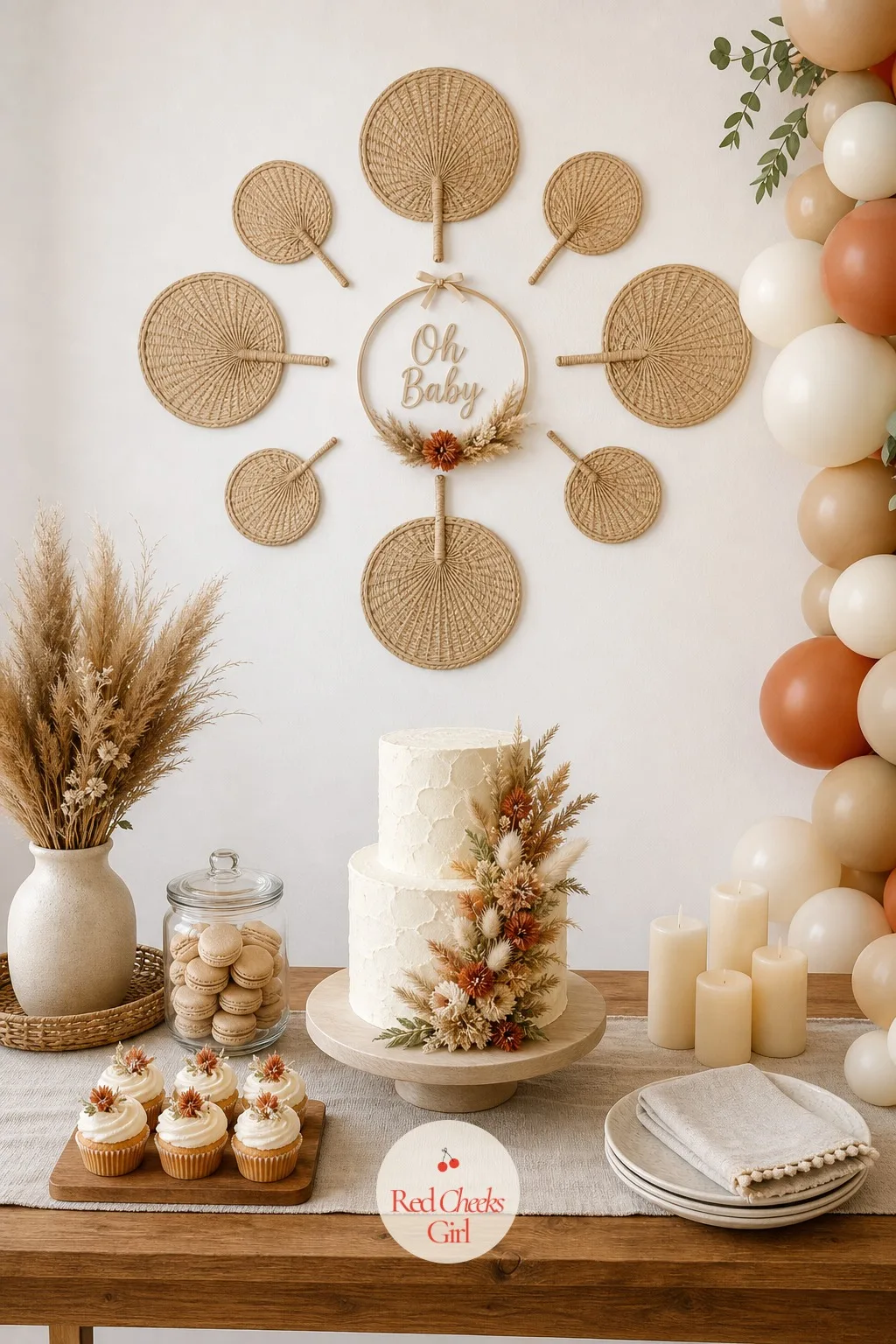 Rattan Fan Sunburst Wall — Balloons are not the only way to fill a wall, and if you would rather not deal with a pump, this is the boho alternative. Neutral