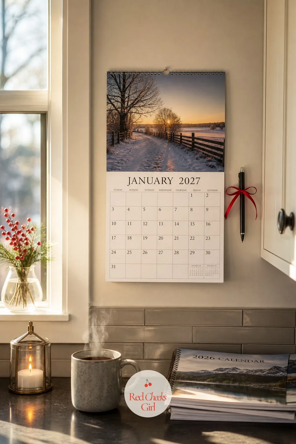 New Calendar Hung on the Kitchen Wall — Hanging the new calendar feels like nothing, and it is exactly the kind of nothing that makes January 1 feel like its