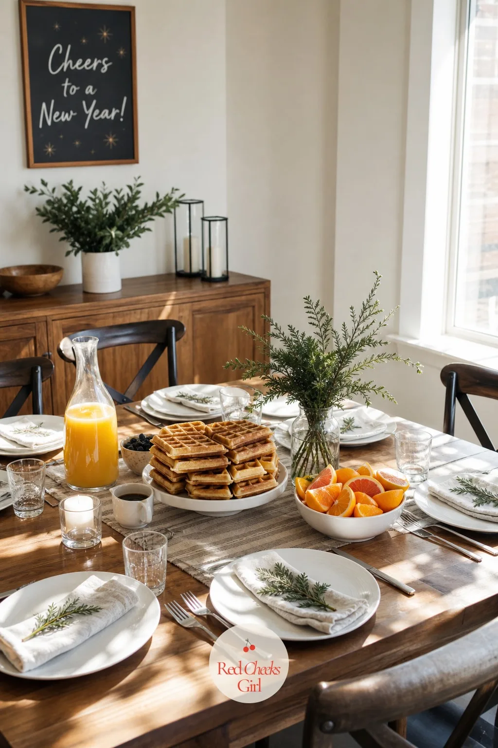 The New Year's Day Brunch Table — Nobody wants a heavy meal the morning after midnight, and a brunch table solves it without asking anyone to cook properly