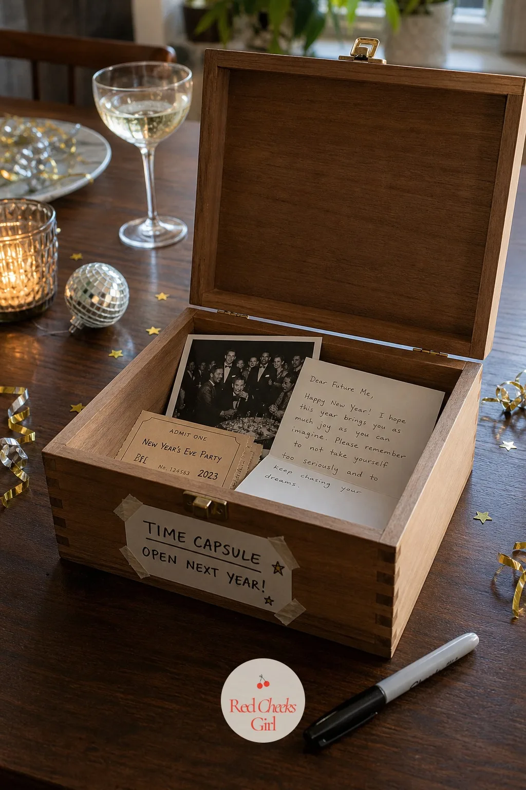Time Capsule Box Sealed for Next Year — A memory jar holds the good lines from one year; a time capsule holds the proof. New years traditions