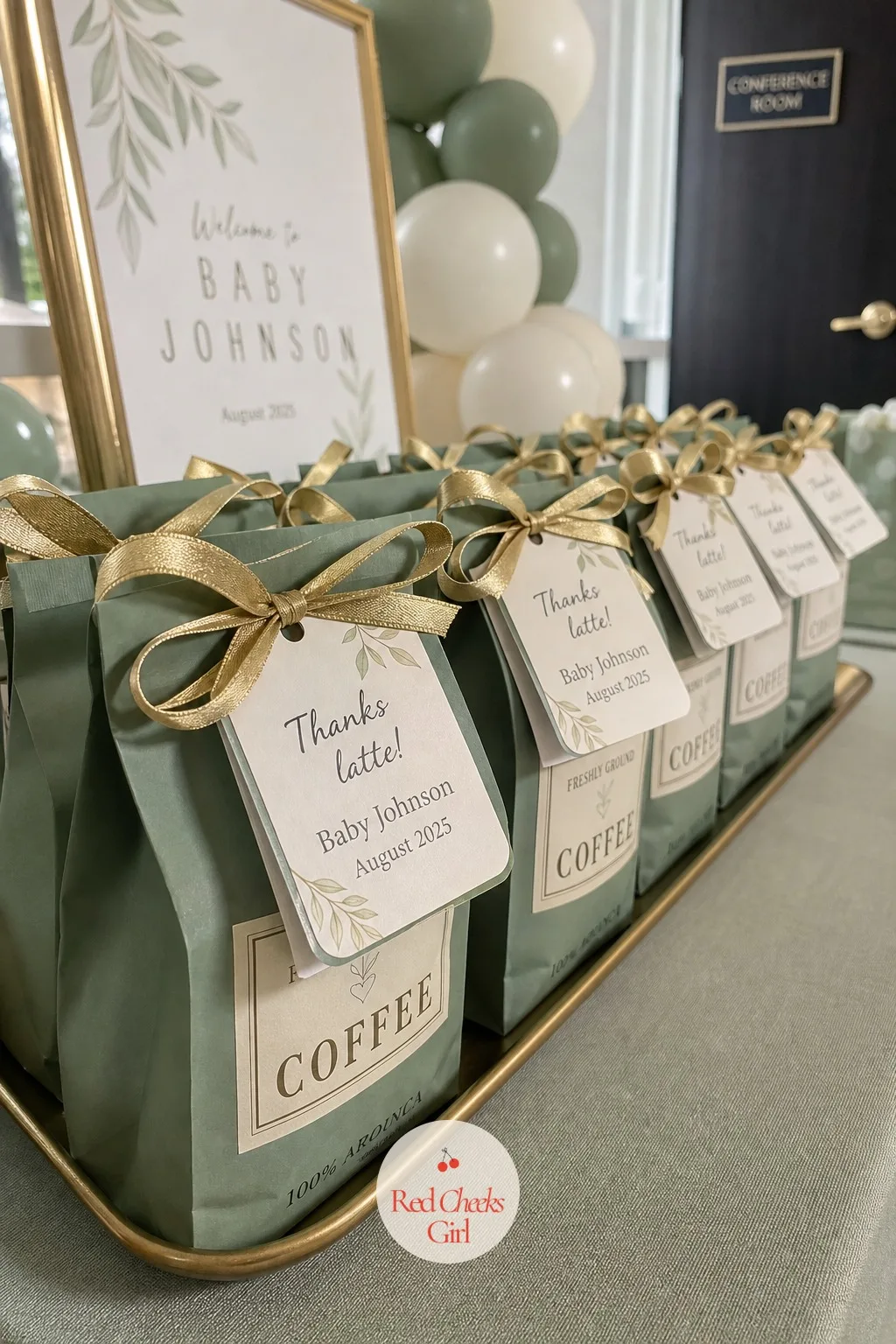 Mini Coffee Bag Favor — An office runs on coffee, so a favor that acknowledges that instead of pretending otherwise gets used the same afternoon instead of
