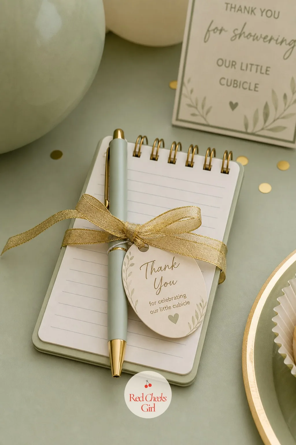 Mini Notepad And Pen Favor — The best office favor is one that looks like it belongs on a desk in the first place, since nobody has to find a special place for