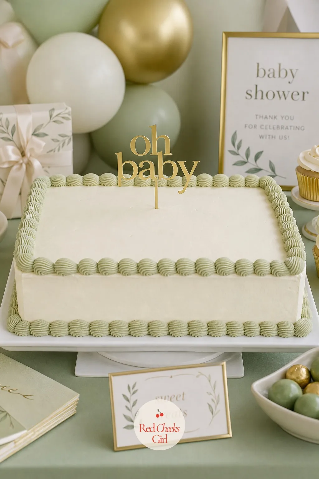 A Single Sheet Cake — A sheet cake earns its place on the table precisely because it does not try to be clever, it just cuts cleanly for a room of twenty or