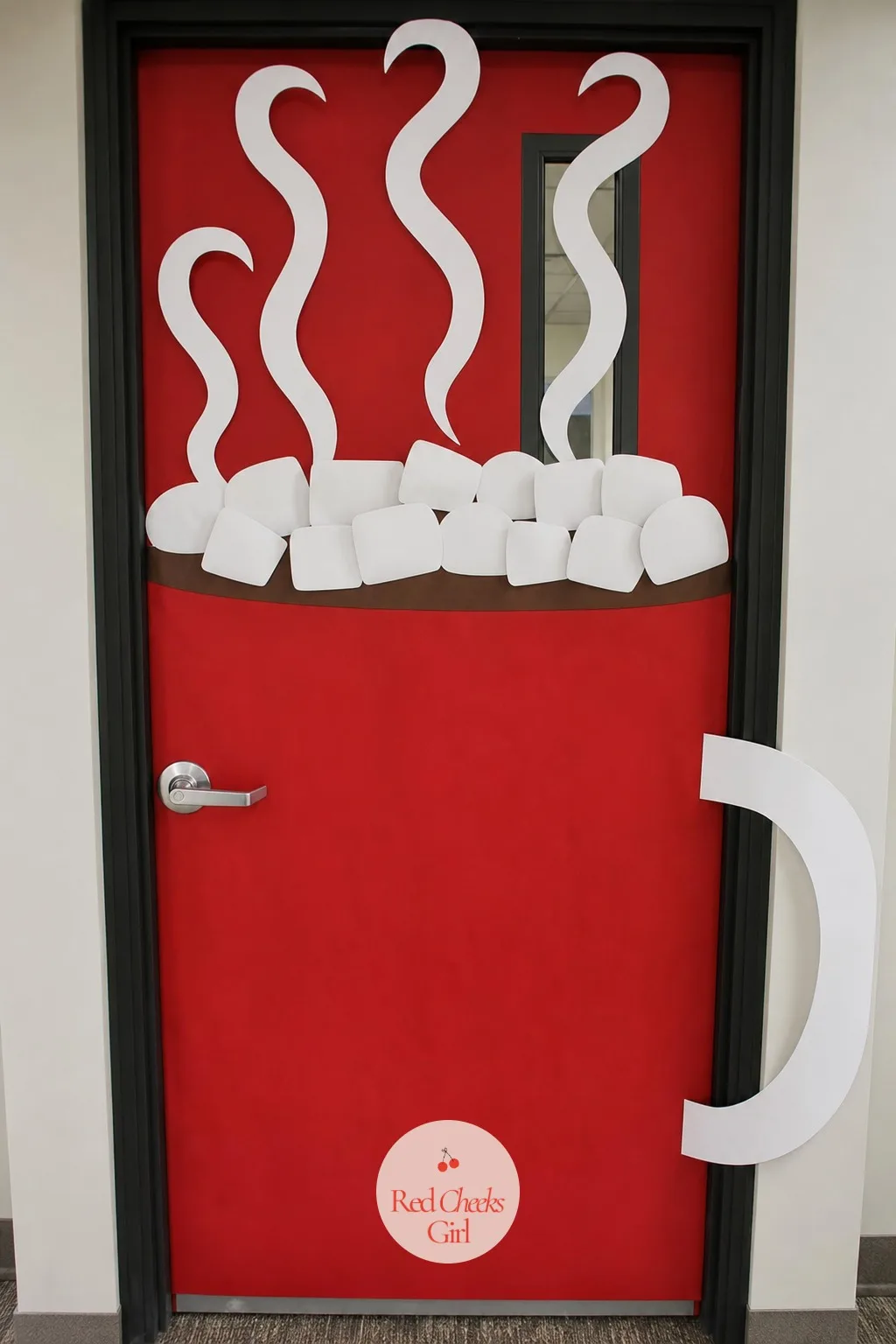 Hot Cocoa Mug — A mug this size turns a whole door into something almost drinkable, and it leans into the one smell everyone associates with the season without