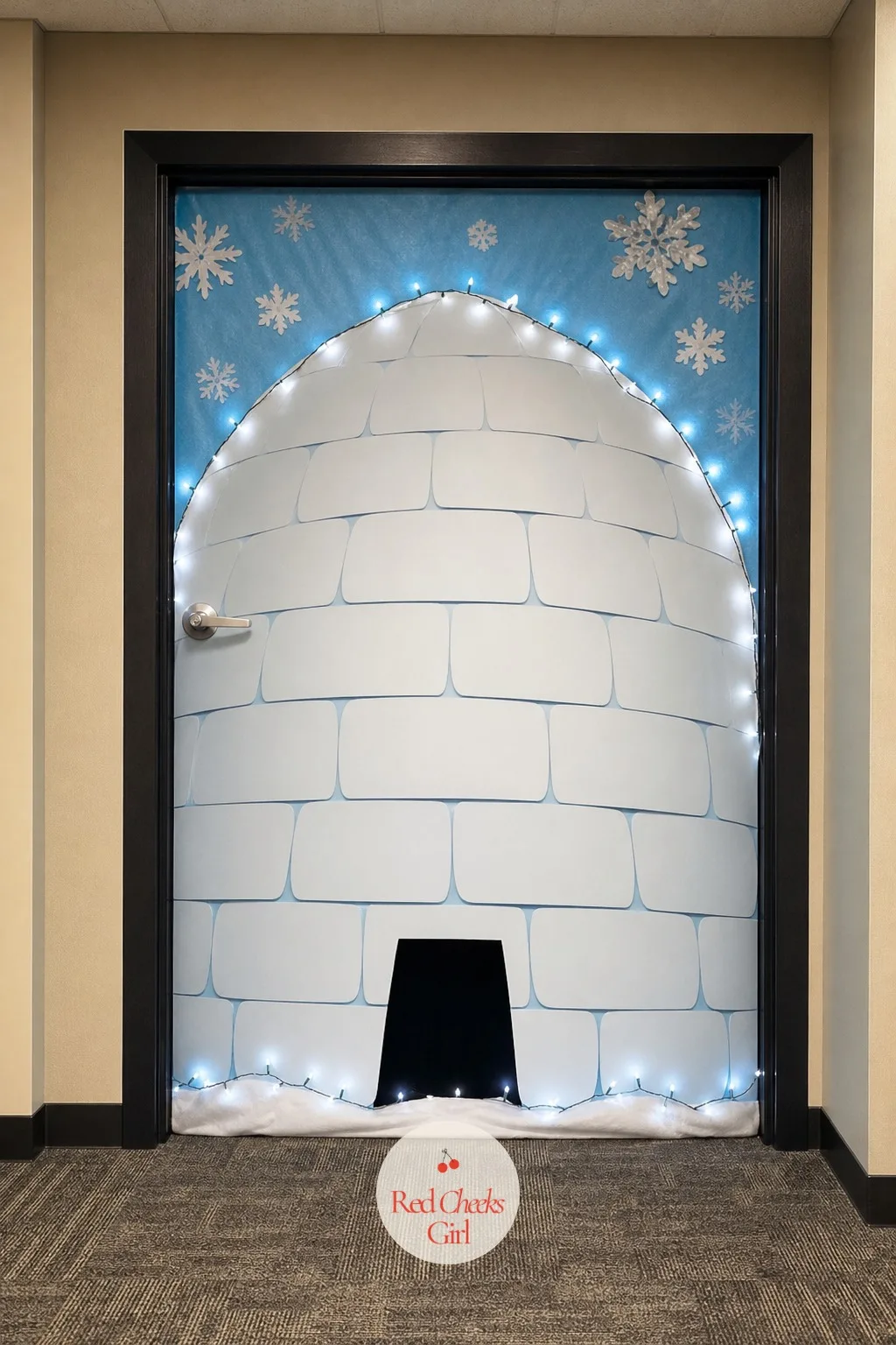 Igloo — An igloo is the rare winter shape that still looks solid even when the paper is thin, because the overlapping arcs do the structural work visually.
