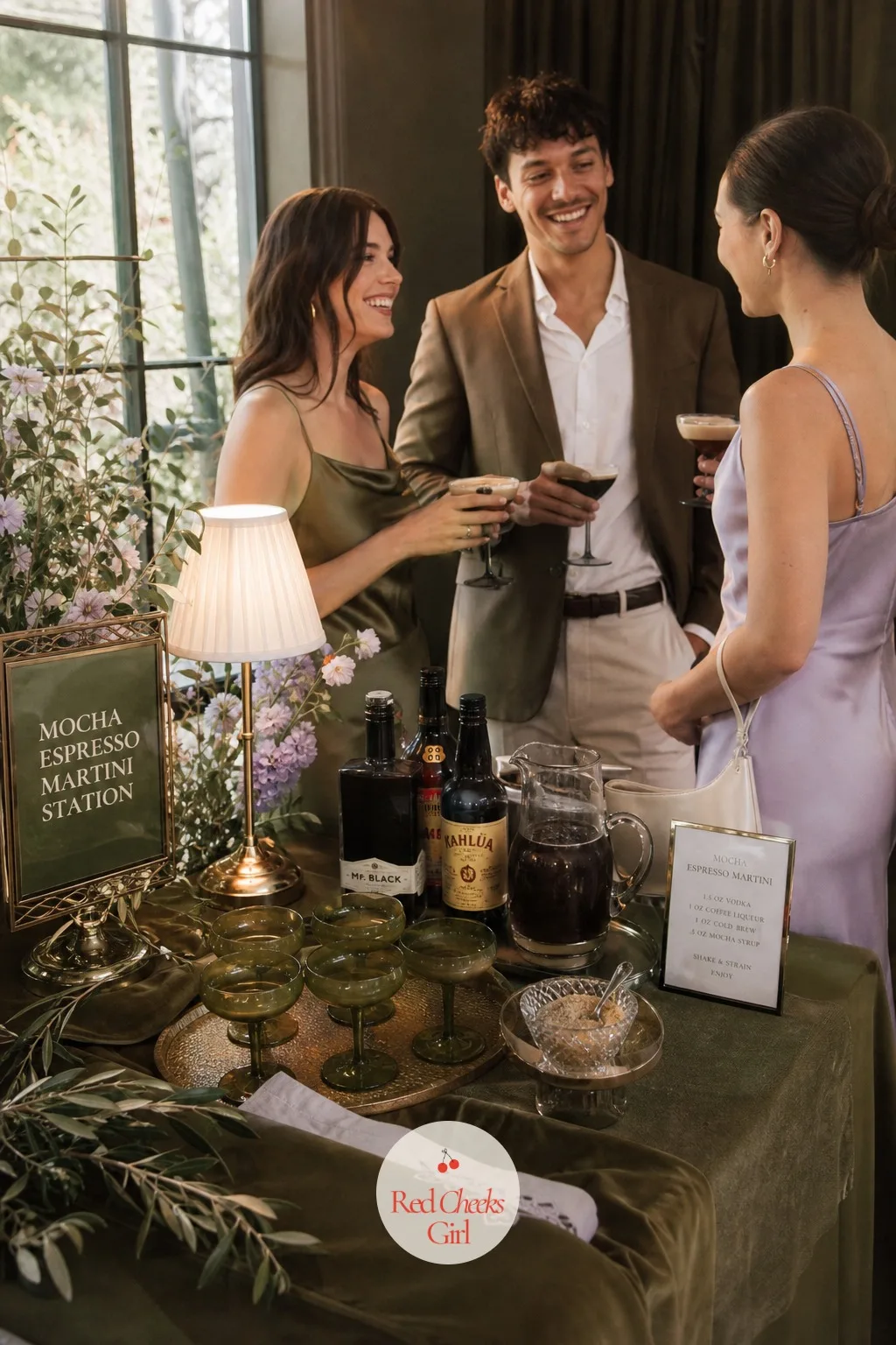 A Mocha Espresso Martini Station — Weddings run long, and by the time dancing starts a good number of guests quietly need caffeine more than another glass of