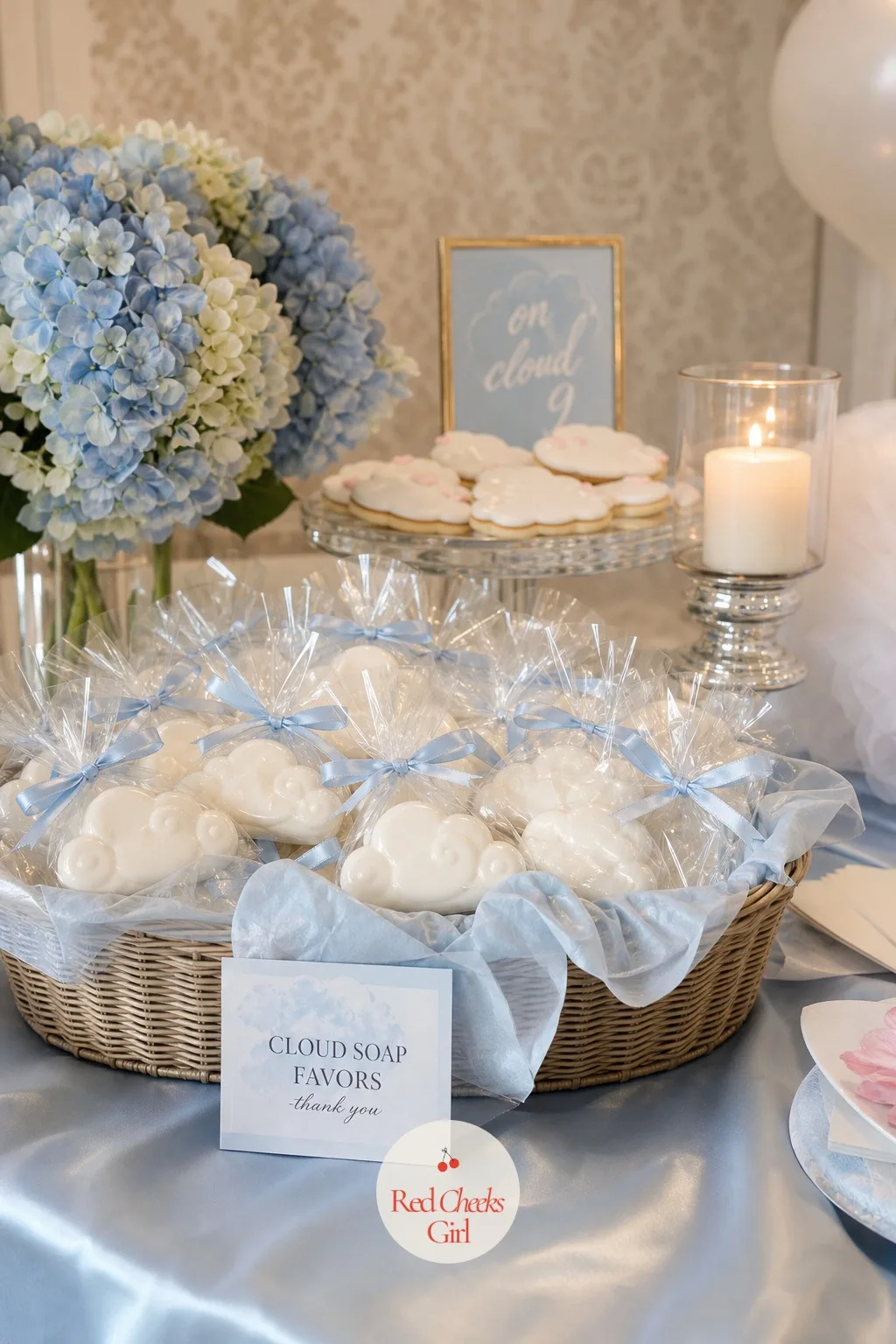 Cloud Soap Favors — For guests who would rather take home something they will actually use, a small cloud shaped bar of soap sits just as well on the favor