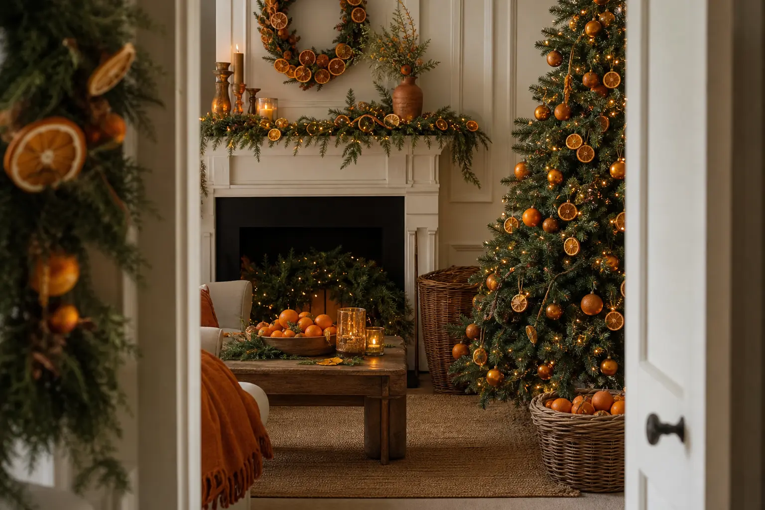 19 Orange Christmas Decor Ideas With Dried Citrus and Tangerine Warmth