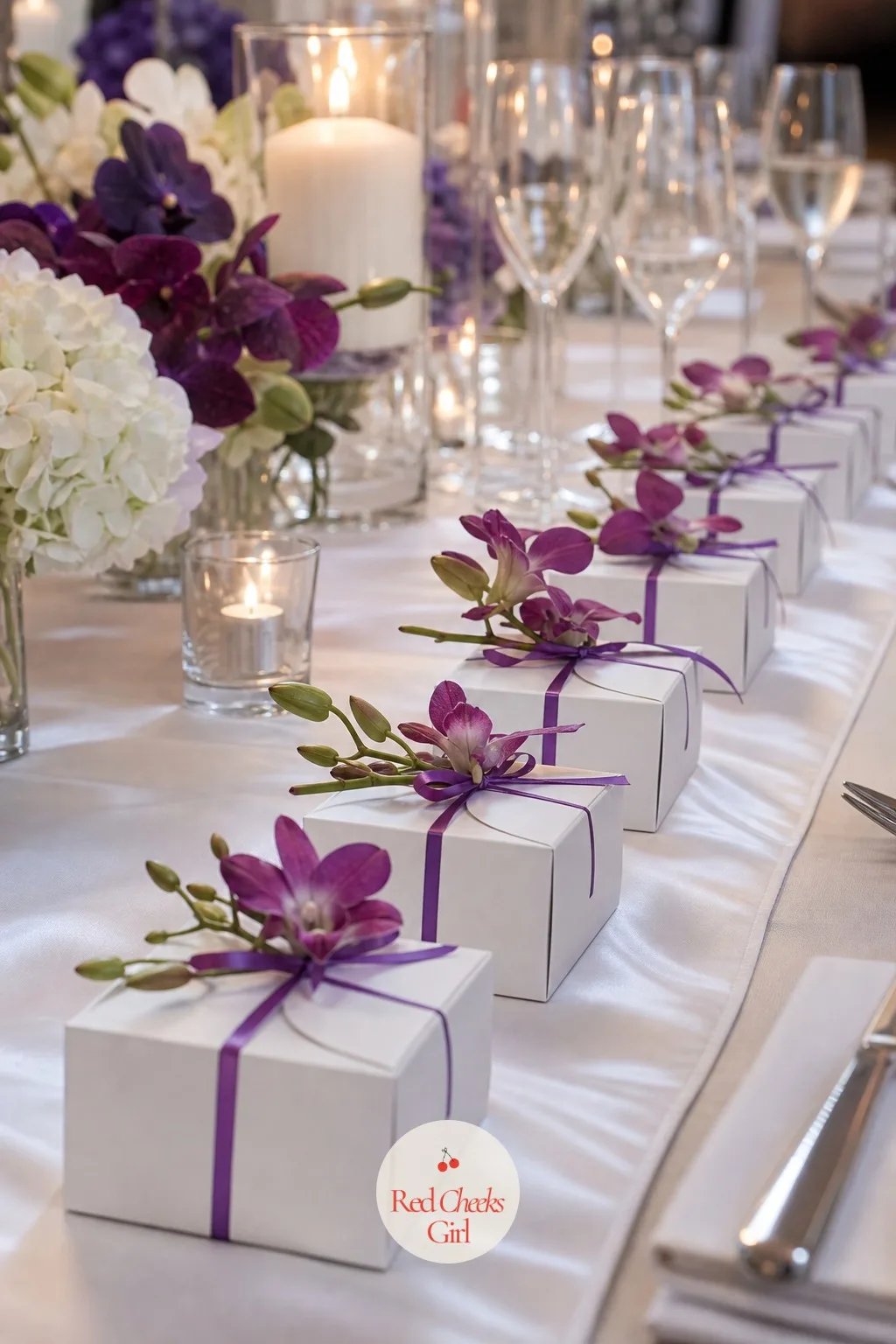 Mini Orchid Favors — A favour nobody wants ends up left behind on the table at the end of the night, which is its own quiet kind of waste. Orchid wedding