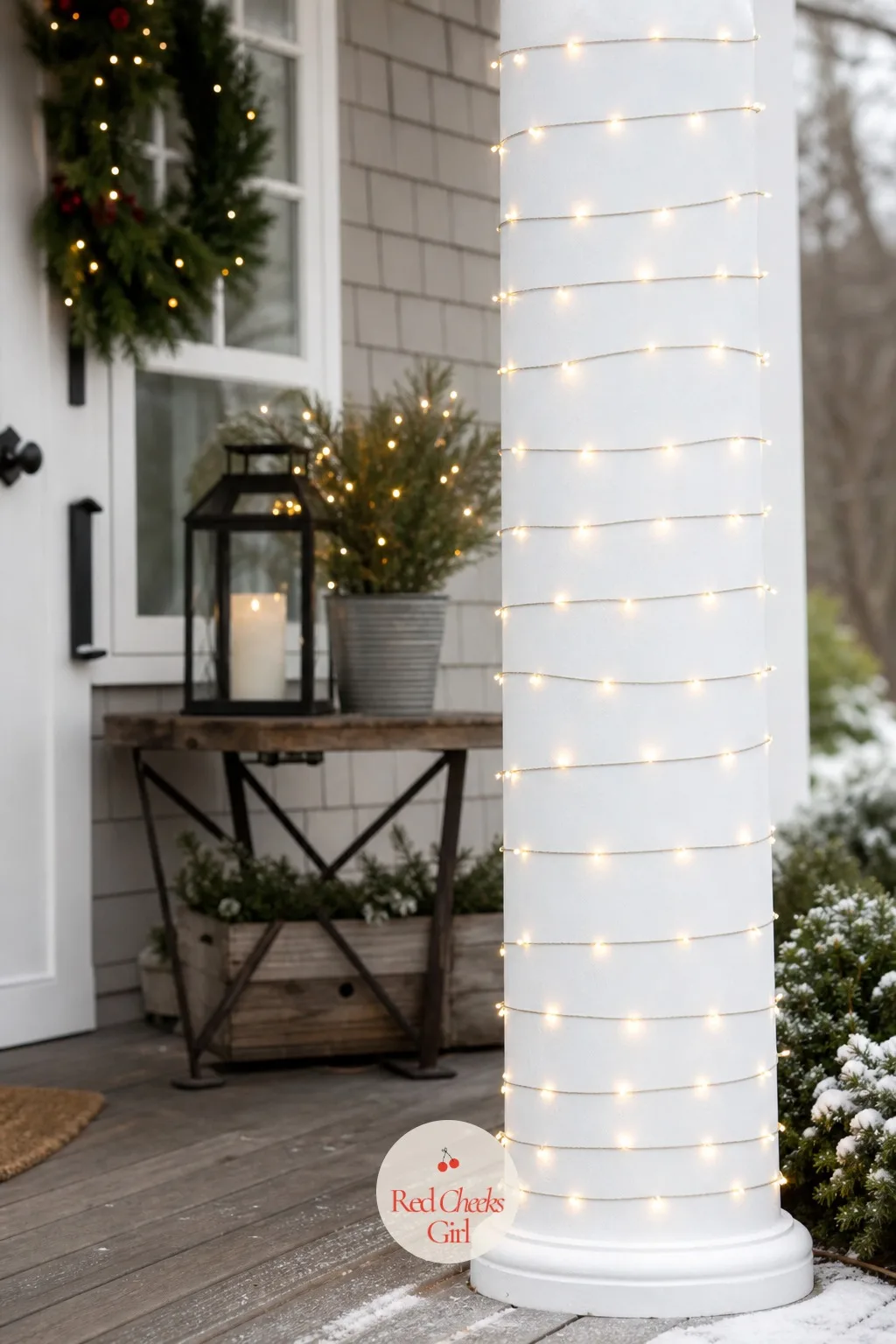 LED Mini String Lights — This is the string you already own in some drawer, thin wire, tiny bulbs, bends around anything. Best outdoor christmas lights