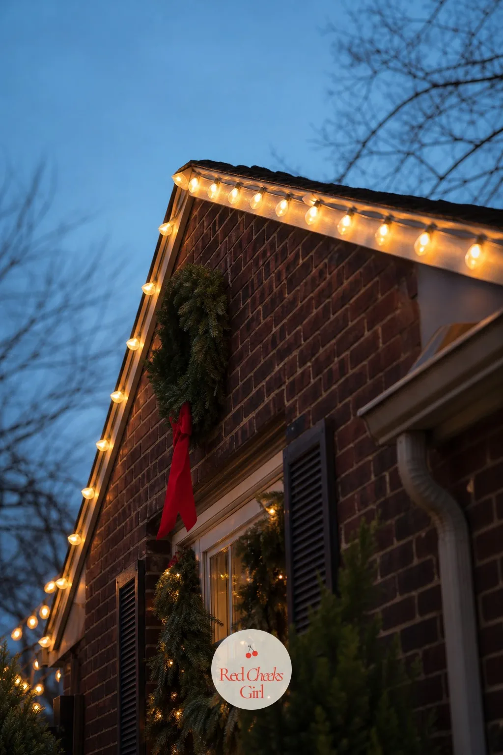 Warm White C9 Bulbs — Picture a two story colonial with one strand tracing every eave in a single steady amber, no color commitment, no debate at the hardware