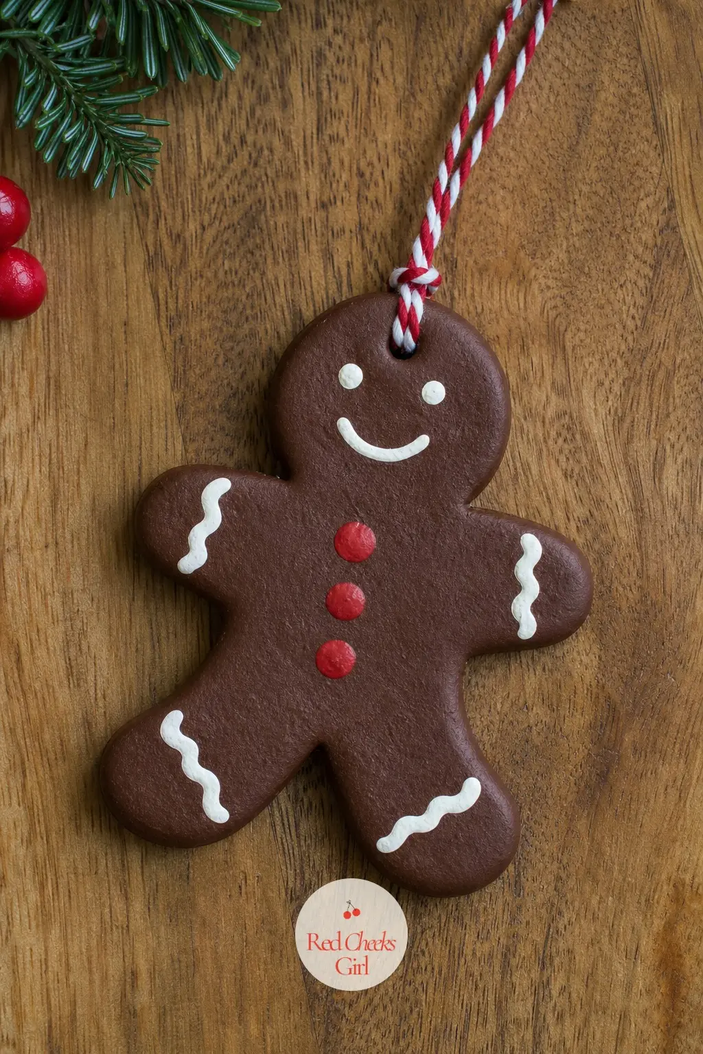Classic Gingerbread Man Ornament — She already owns the cutter. Painted salt dough ornaments