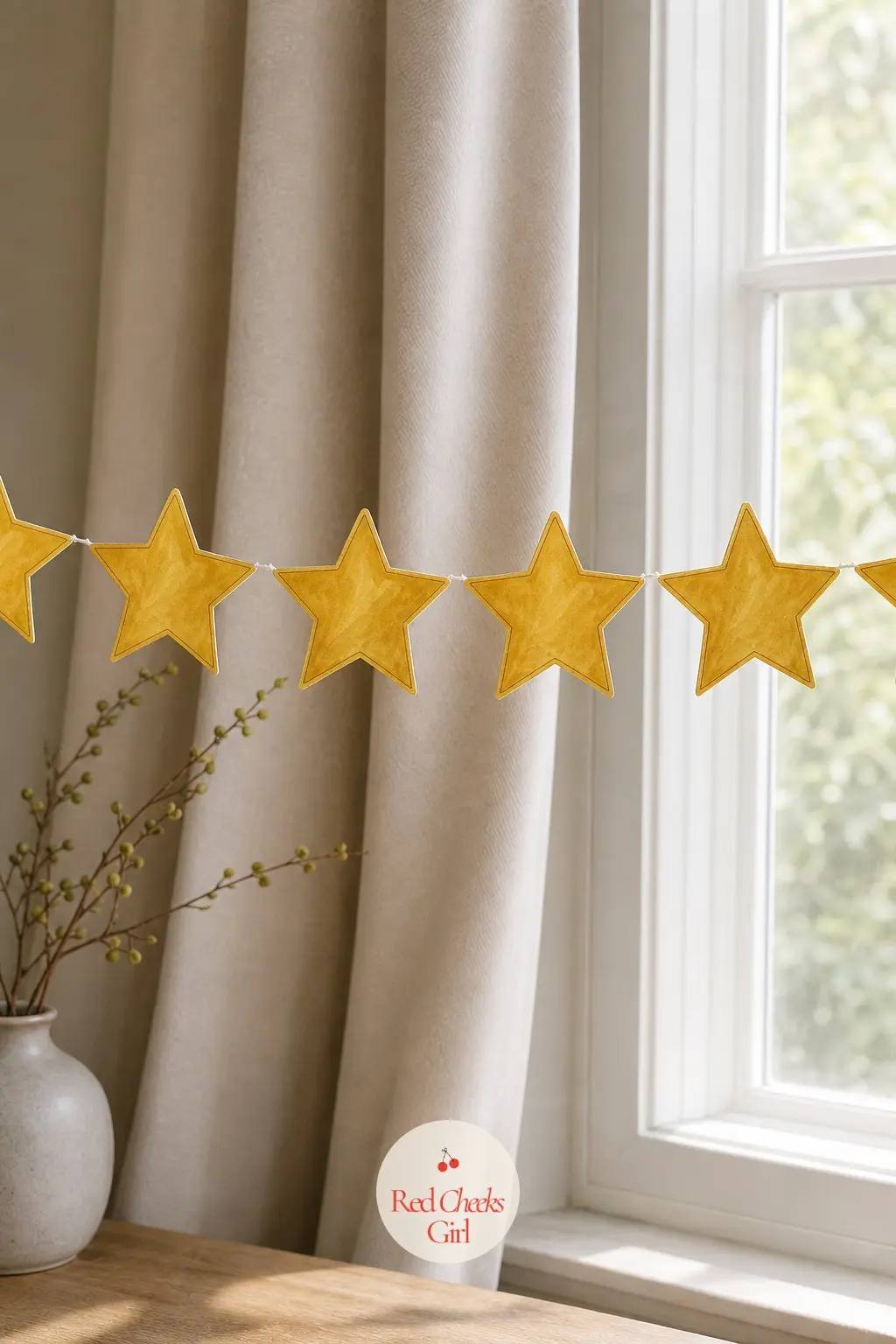 Classic Gold Stars — A solid gold five-point star with a thin darker gold outline running just inside the edge for a little dimension, nothing more. Paper star