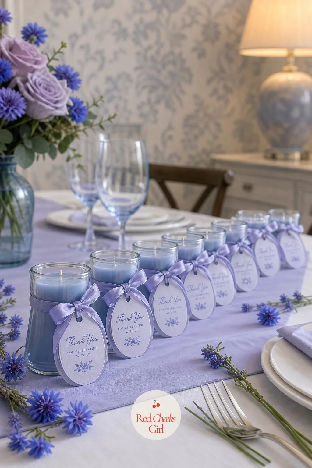 The Candle Favors — Something small at each place setting, meant to go home in a bag rather than stay on the table, is where the palette gets its last word