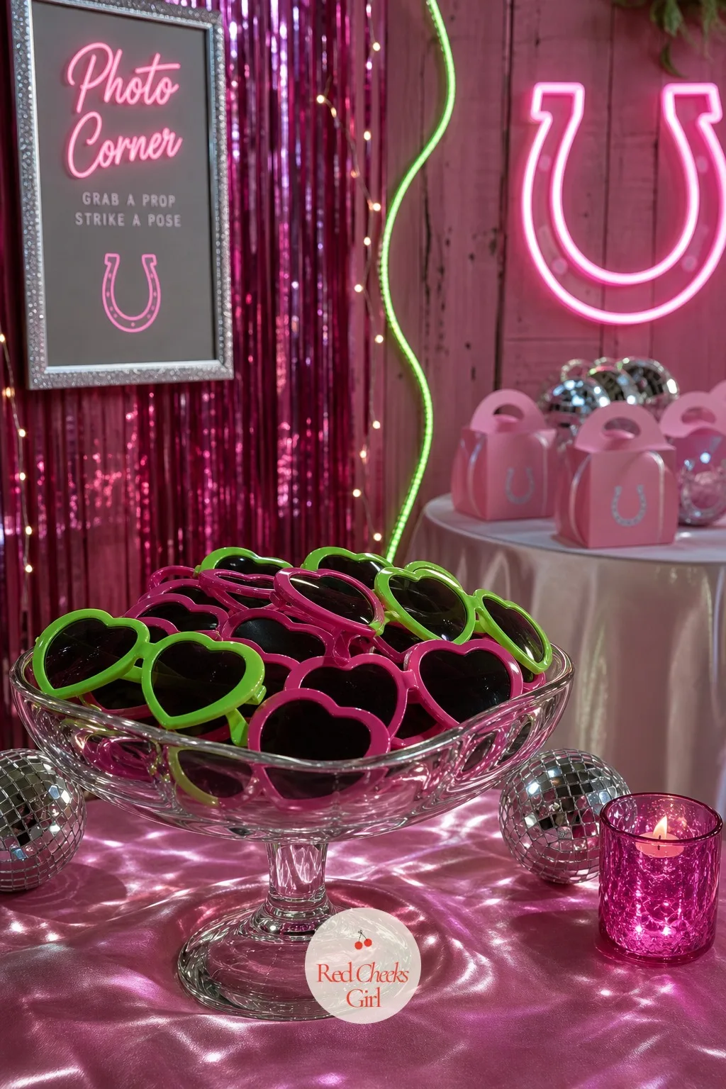 Heart-Shaped Neon Sunglasses for Photos — Hats alone can start to feel like a uniform by the third hour. Pink bachelorette party