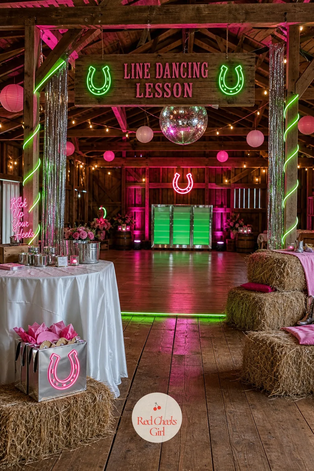 Line Dancing Lesson — Nobody wants to stand around the dance floor waiting for someone else to start. Pink bachelorette party