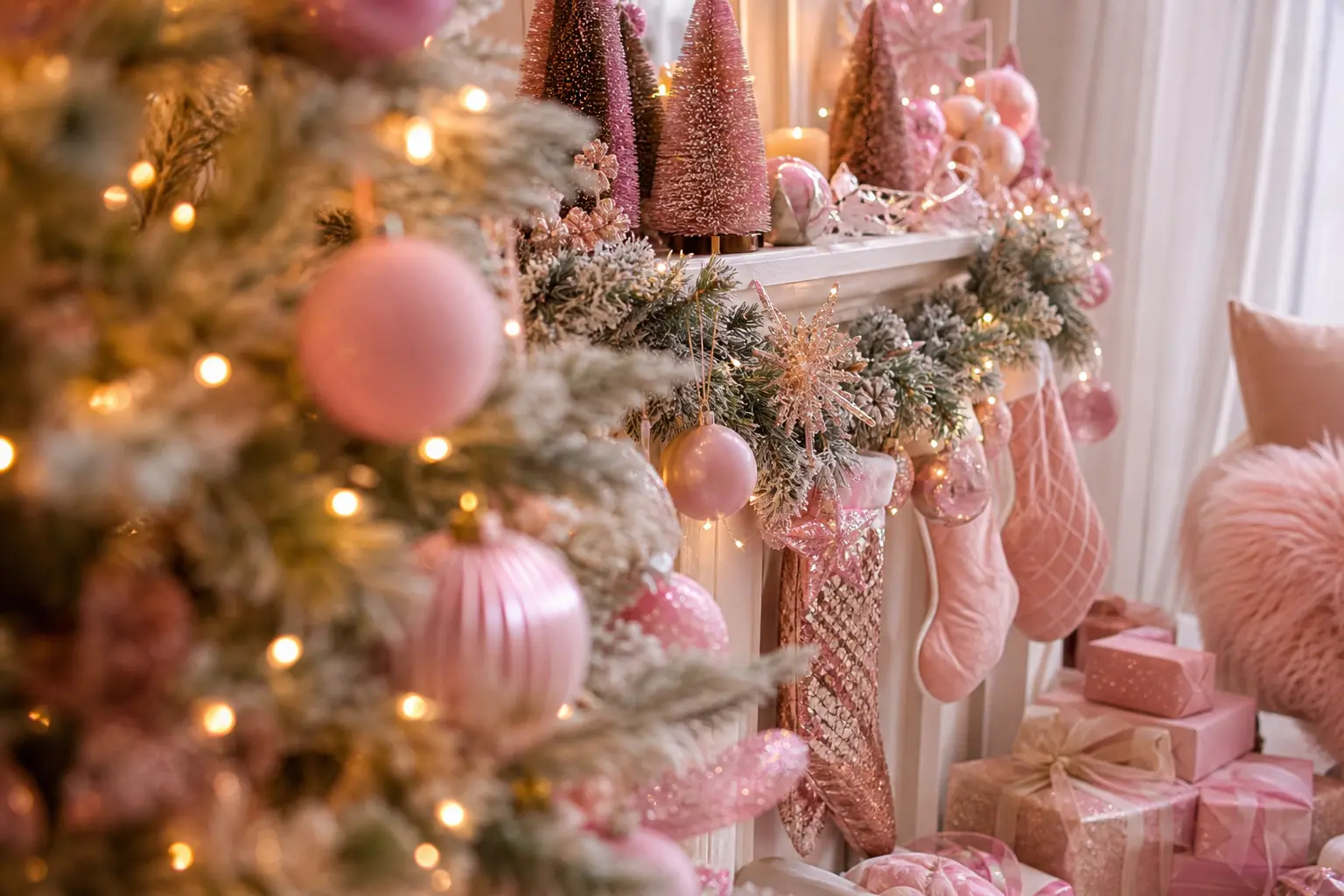 Pink Christmas Decorations: 26 Blush, Rose and Bubblegum Ideas That Feel Deliciously Girly