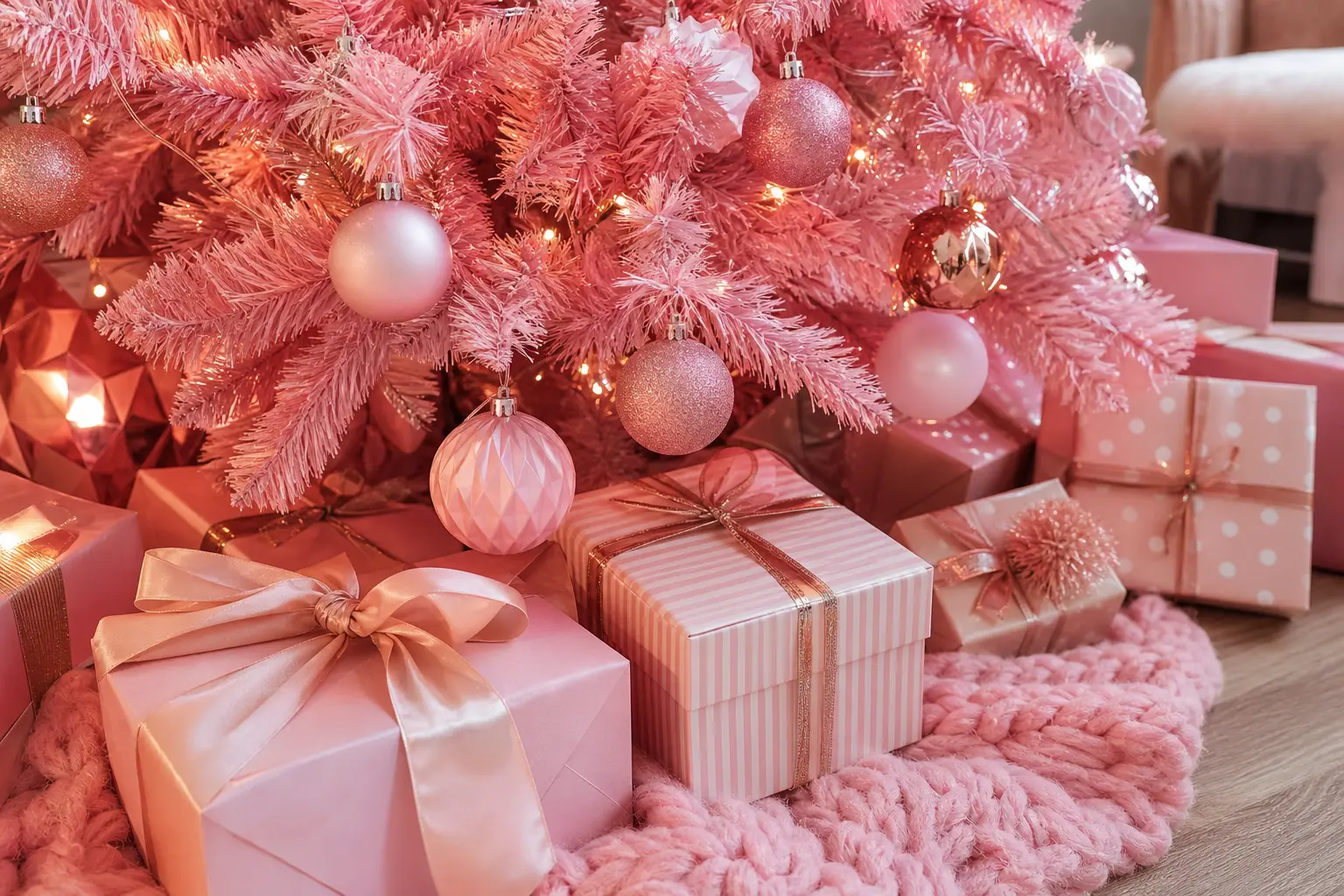 Deliciously Girly: 25 Pink Christmas Trees in Blush, Rose and Bubblegum