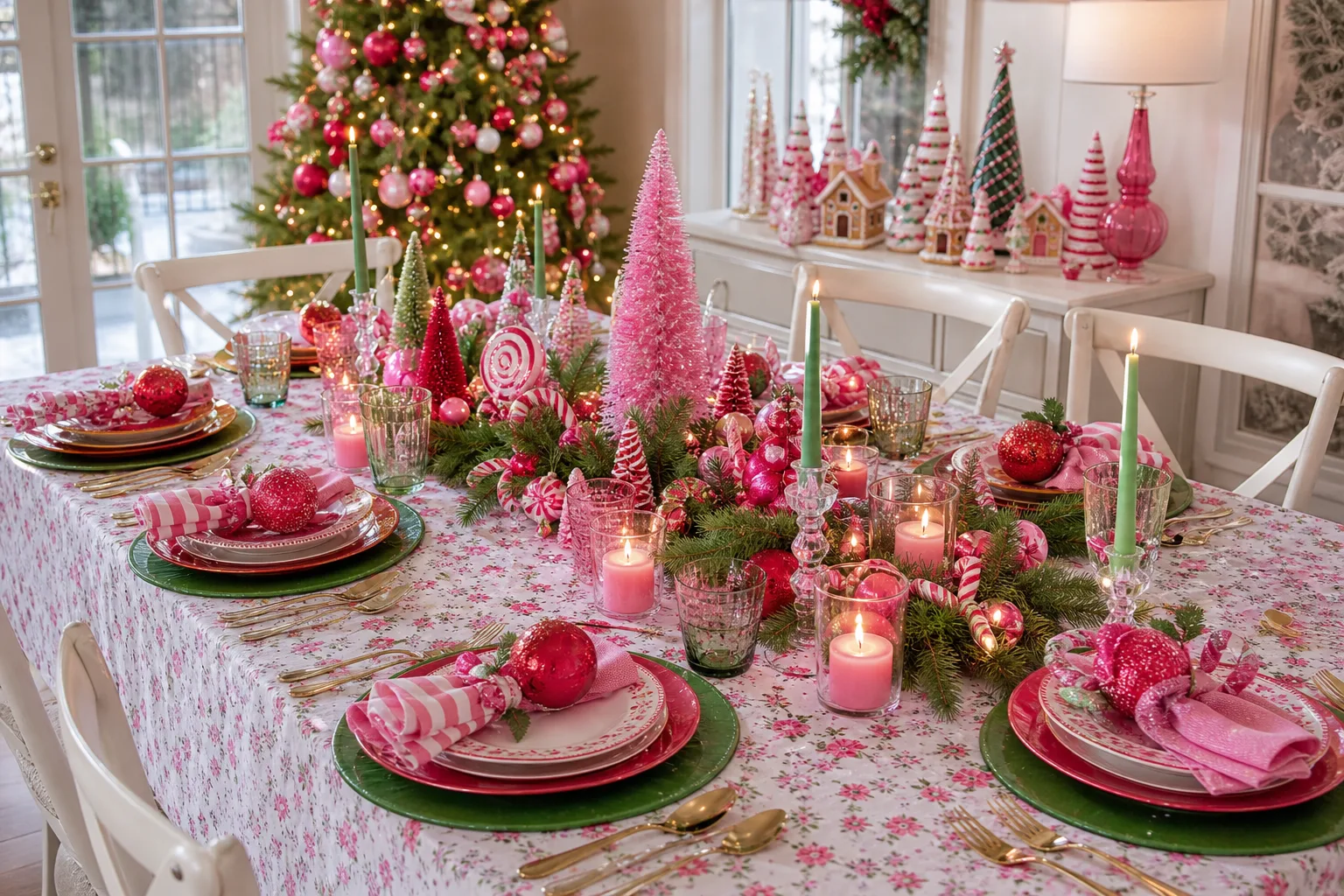 19 Pink Red and Green Christmas Ideas for a Home That Feels Like a Candy Shop