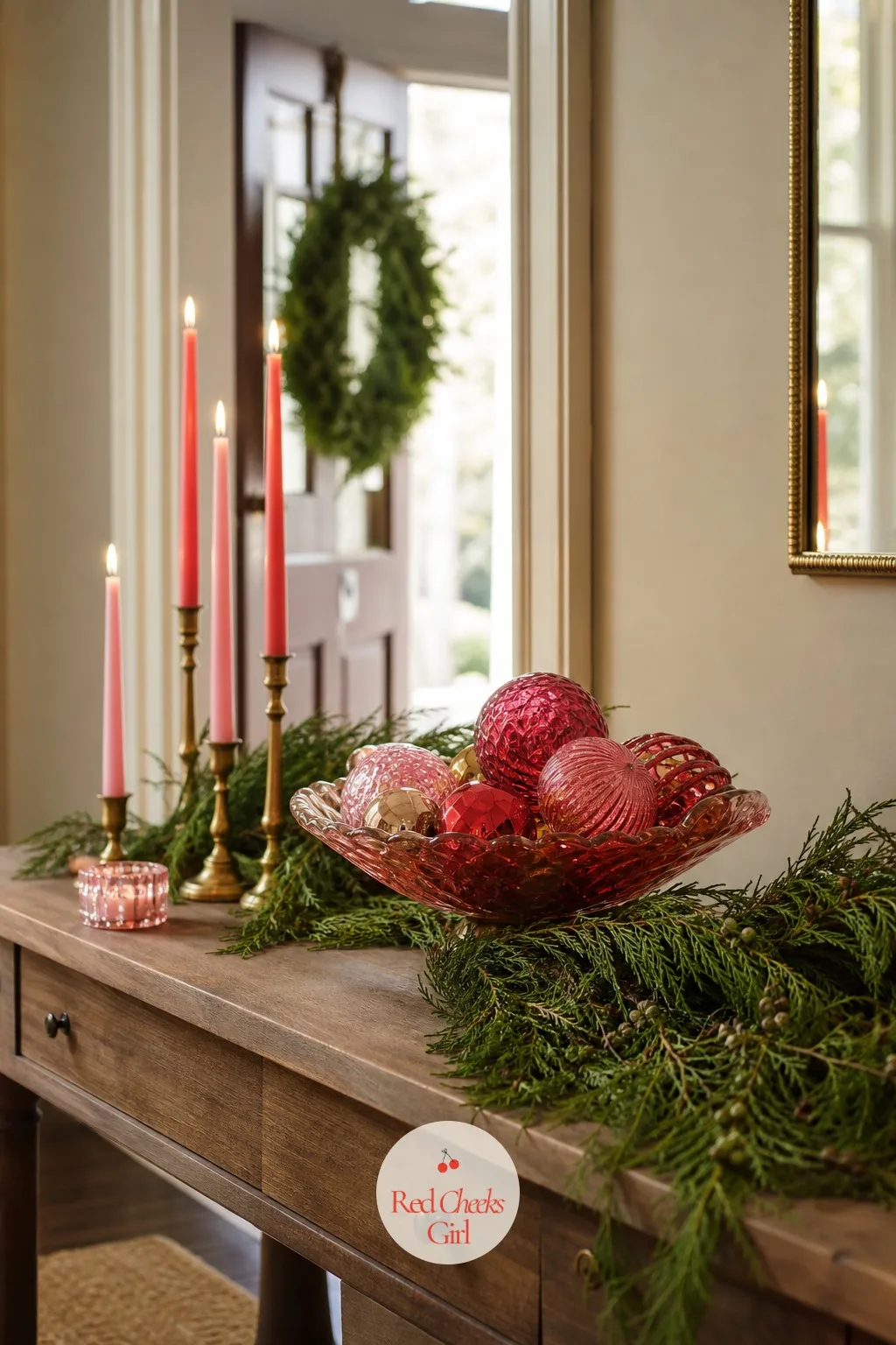 A Console Table Dressed for Arrivals — An empty entry table makes the rest of the house feel like it was decorated without her noticing the room guests