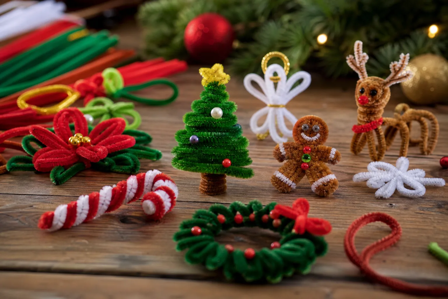 15 Pipe Cleaner Christmas Crafts So Fuzzy and Bendy Kids Can't Stop Twisting