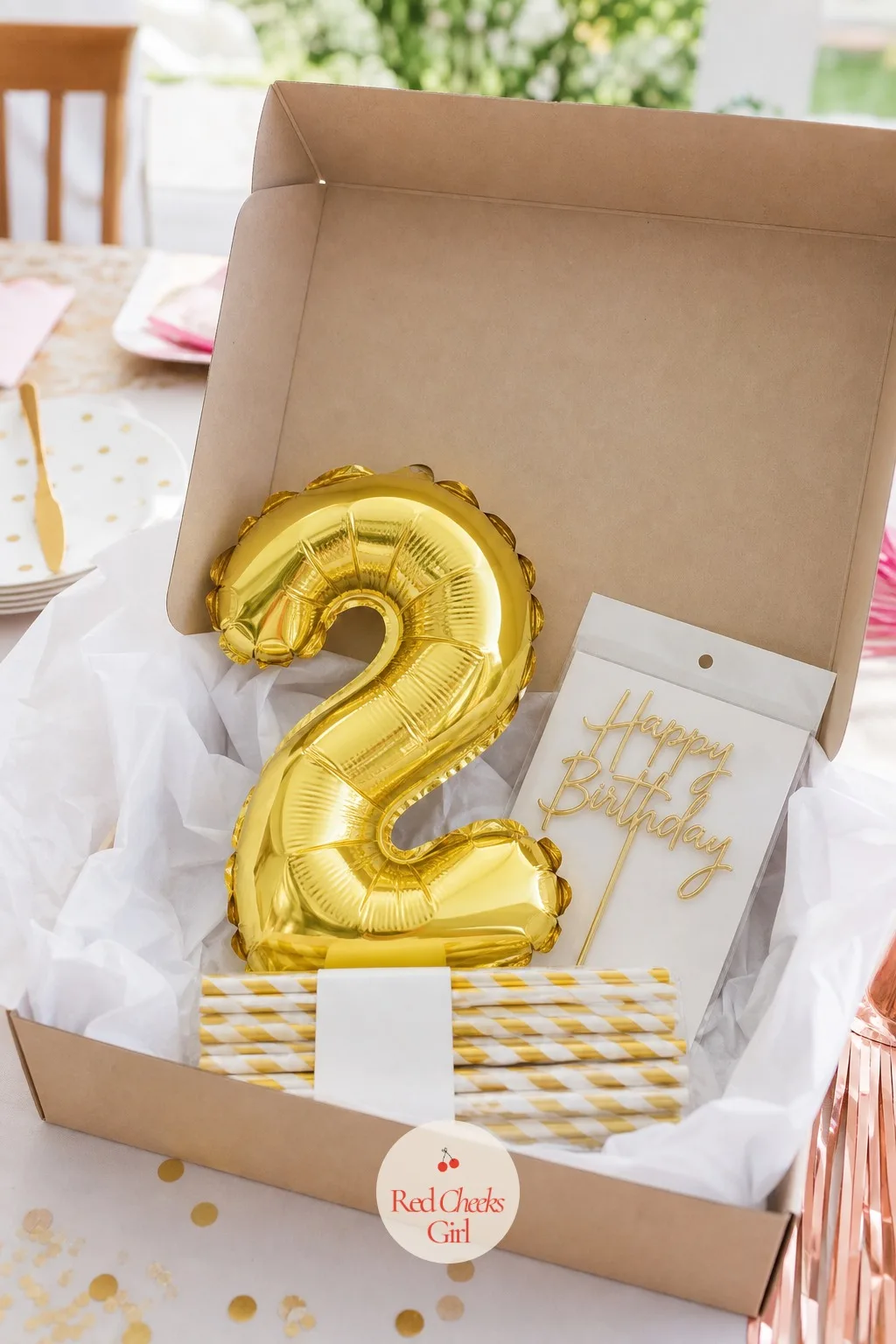 Birthday Party Kit in a Box — A parent wants a finished-looking birthday table without three store runs and a glue gun the night before. Party planner business