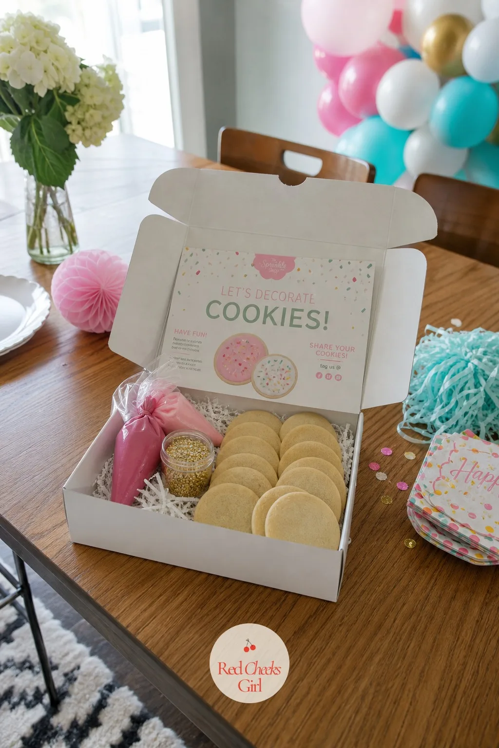 Cookie Decorating Kit Box — A party needs one activity that keeps kids, or a table of tipsy adults, busy for twenty quiet minutes, and a plate of plain cookies