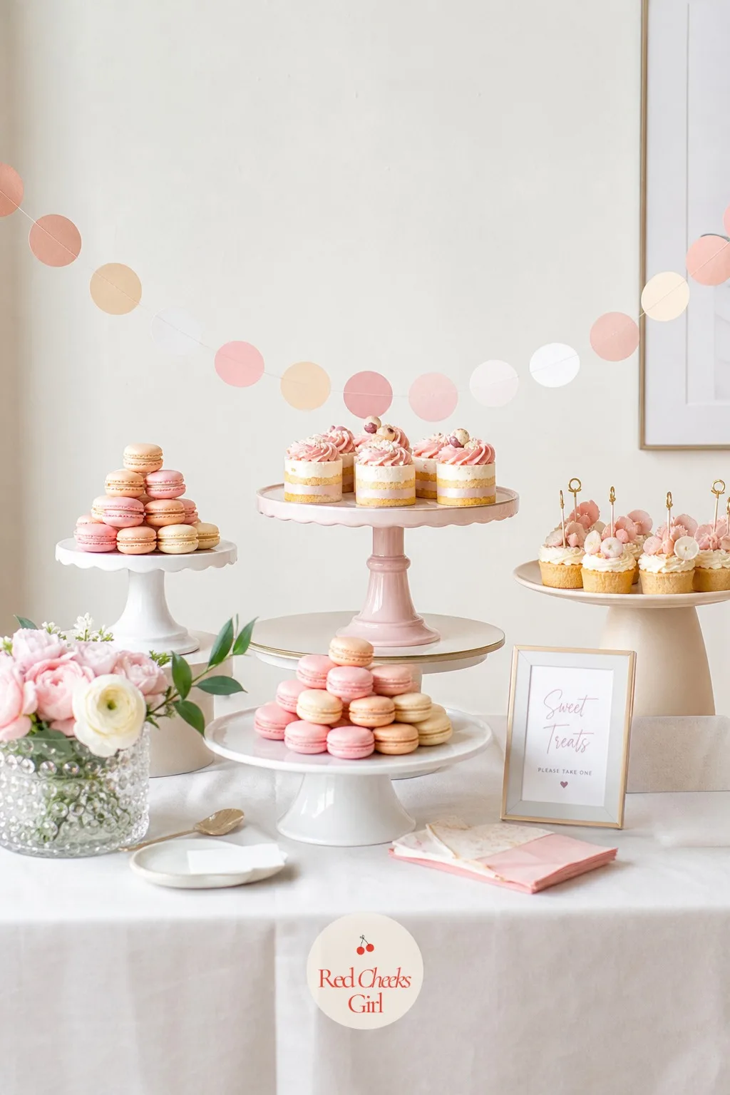 Dessert Table Styling Service — A dessert table usually arrives as a flat line of bakery boxes, which photographs like exactly what it is. Party planner