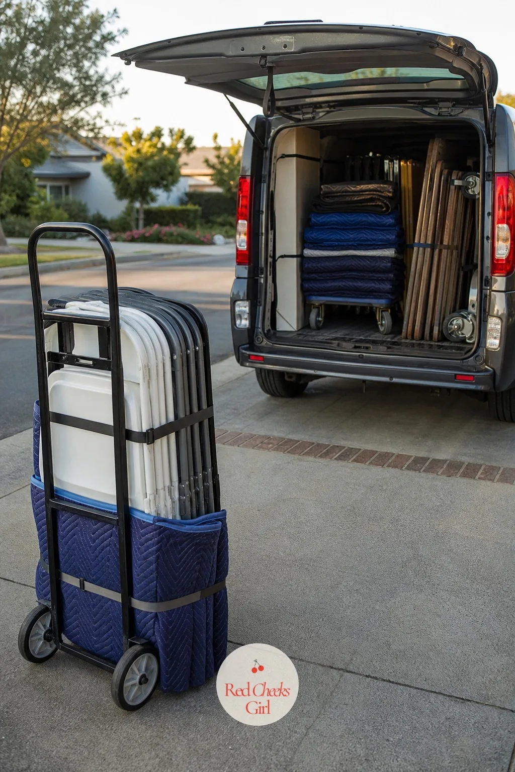 Setup-and-Strike Service — She is happy to decorate the party herself but dreads hauling rental tables back the next morning, tired and still half dressed from