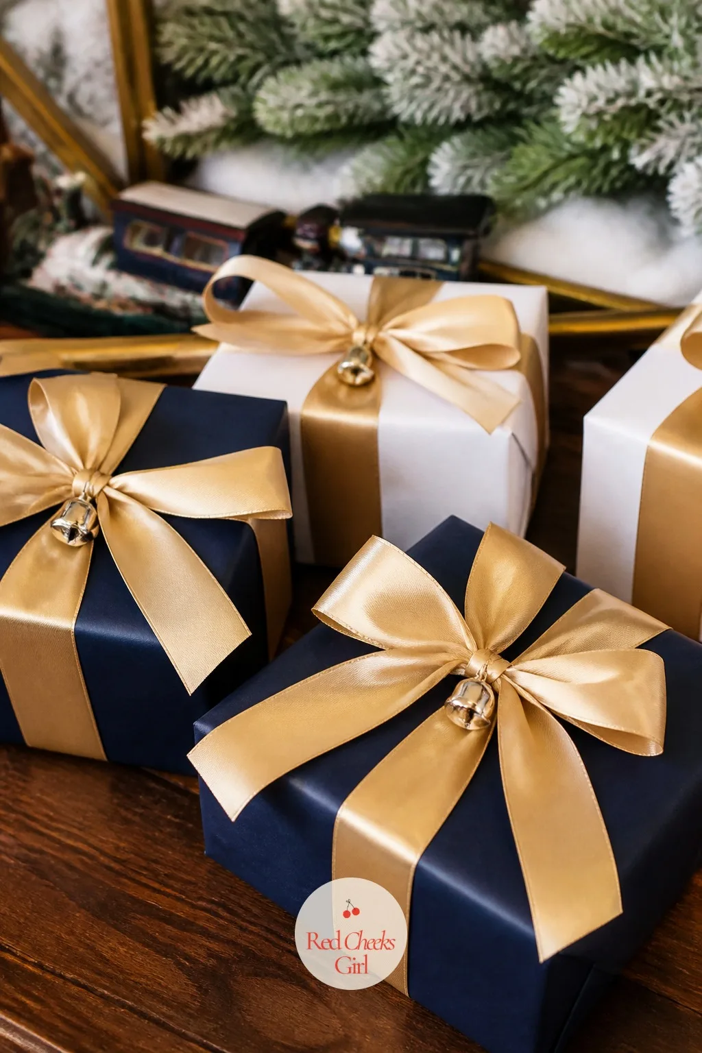 The Gift Wrapping Corner — A pile of gifts in mismatched paper under the tree undoes an otherwise styled room in seconds. Polar express christmas party
