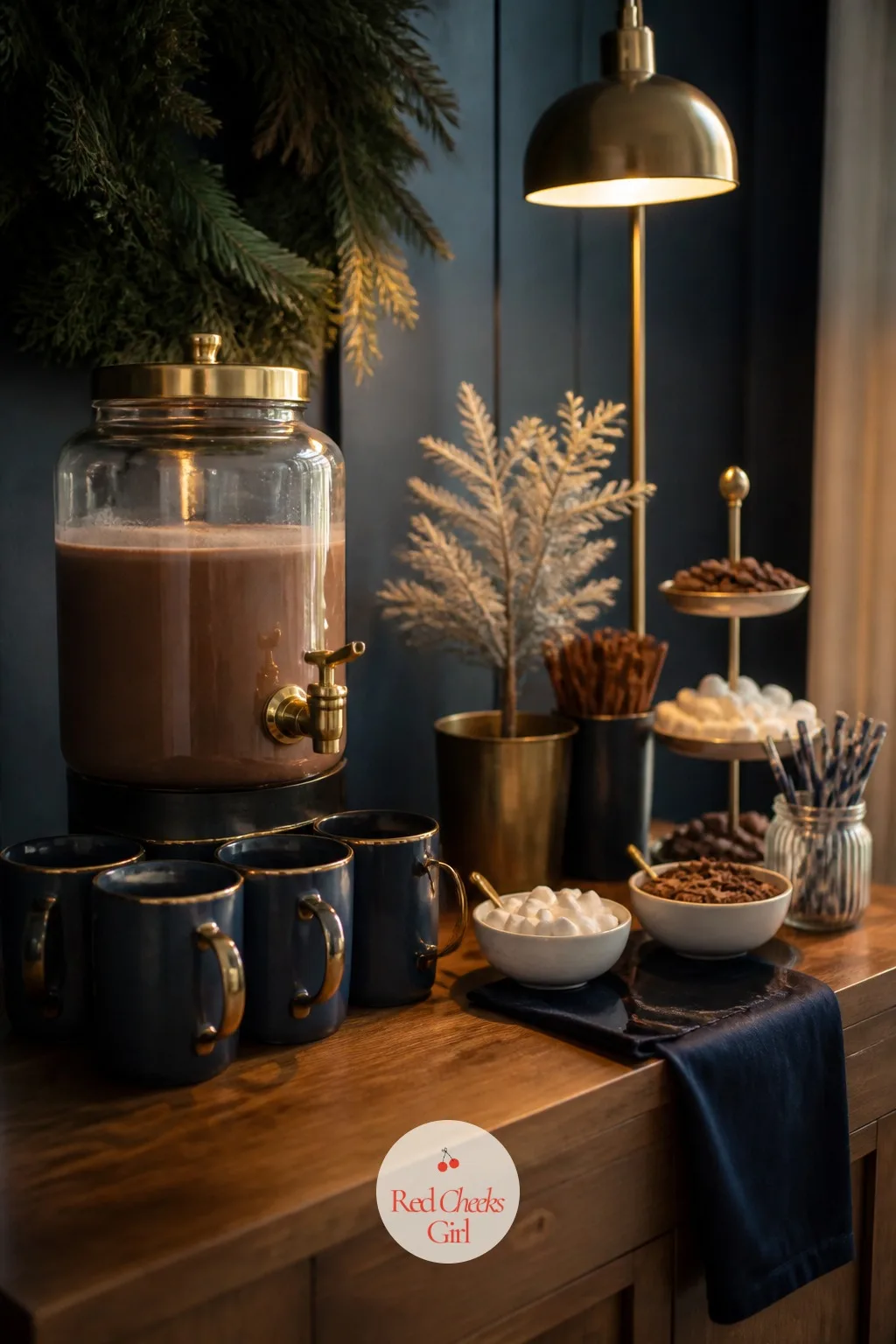 The Hot Cocoa Bar — A pot of cocoa on the stove is fine, but a bar is the thing people actually gather around for an hour. Polar express christmas party