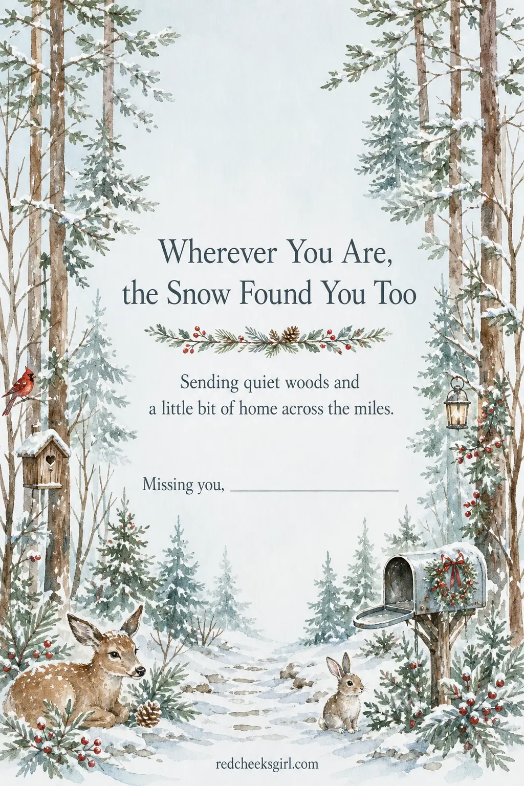Into the Snowy Forest printable sheet — She would never say she misses the old crowd, but she will say the snow looks different where she lives now. Printable