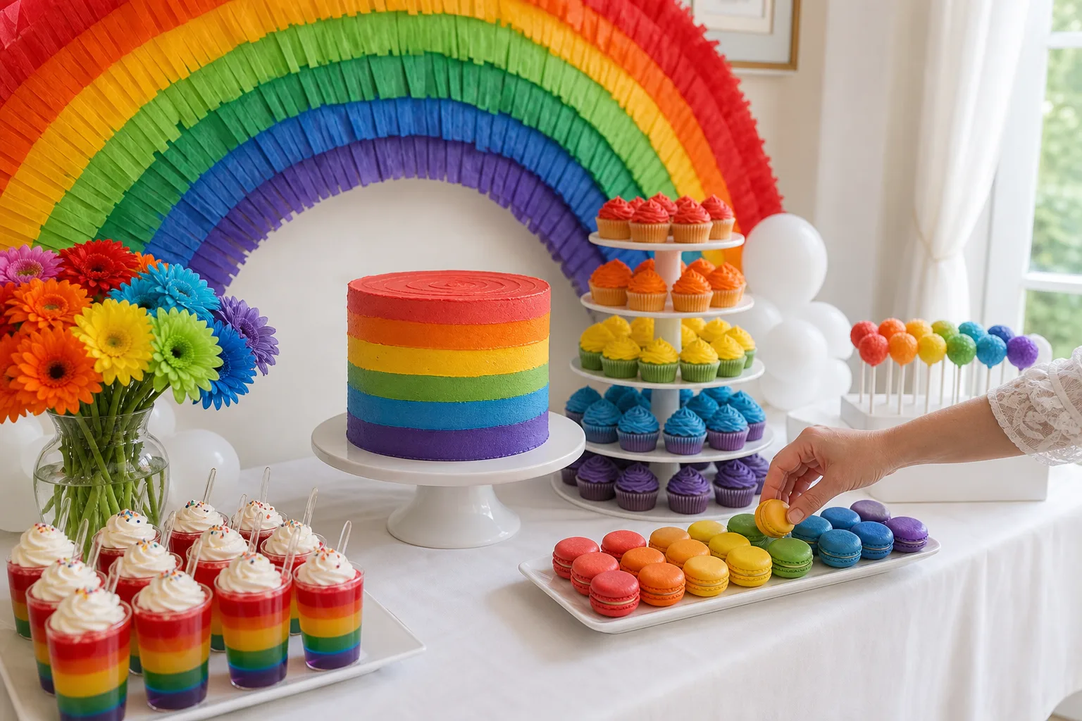 17 Rainbow Themed Birthday Party Ideas That Fill the Room With Color